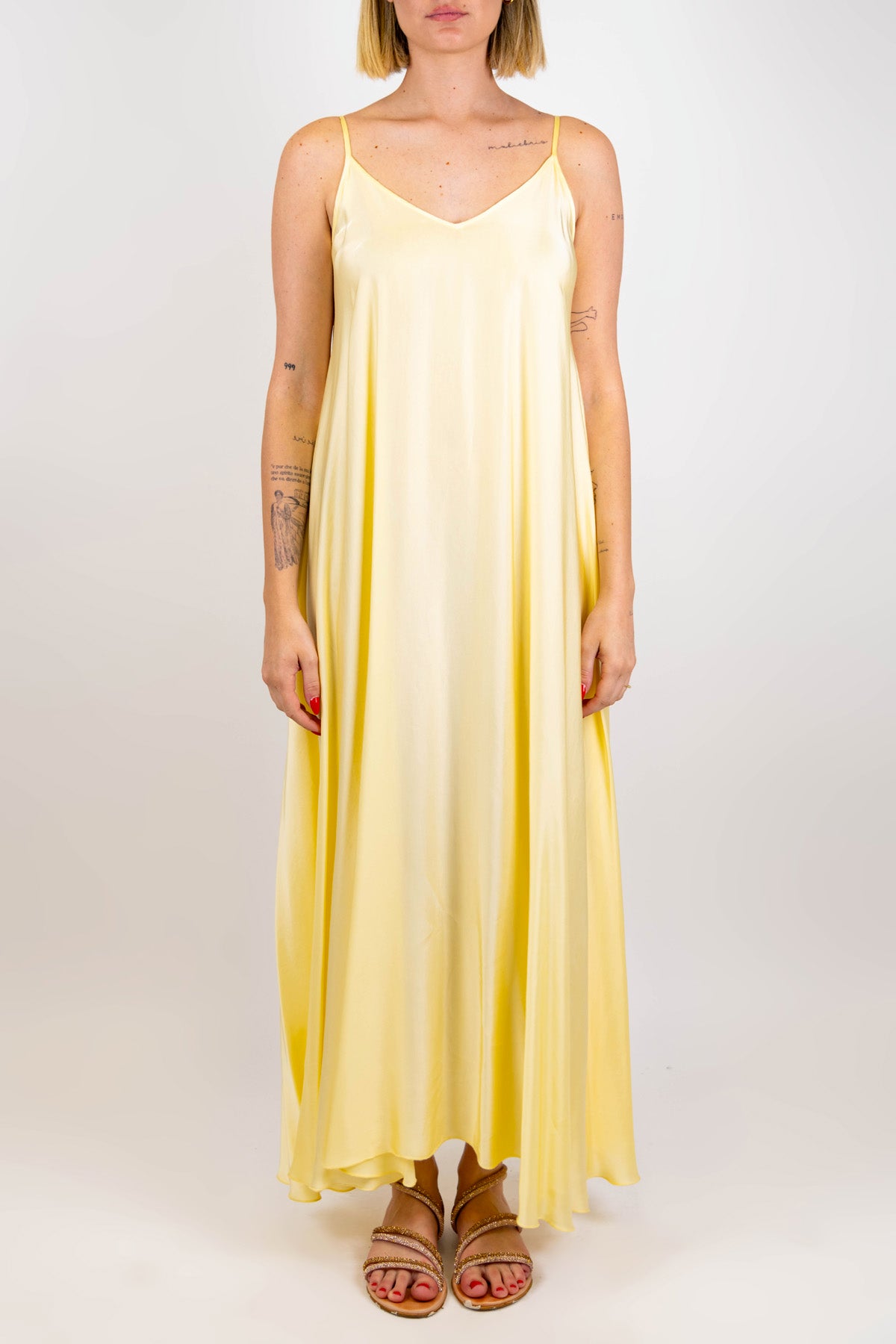 Motel - Abito lungo in viscosa con bretelline