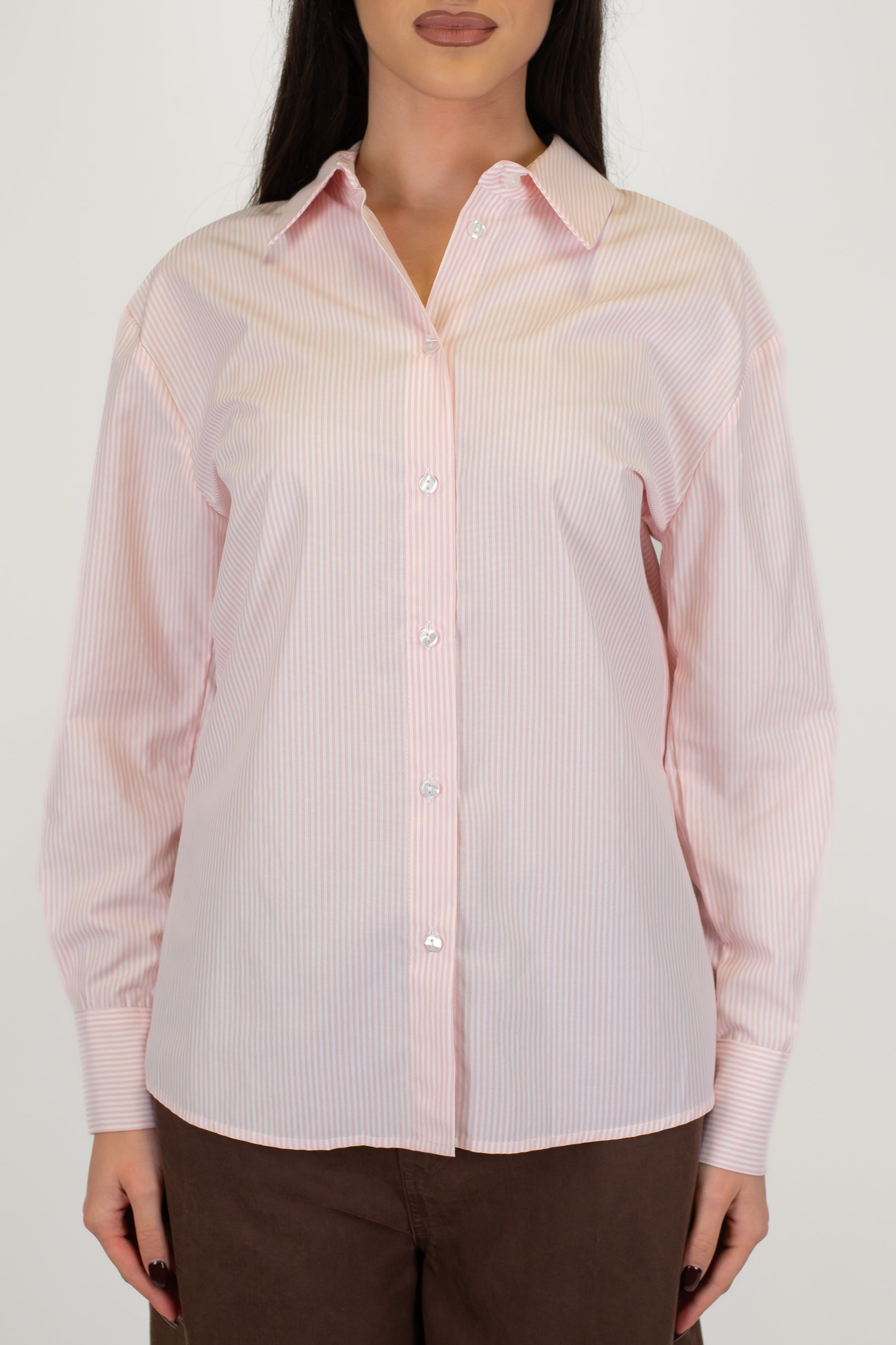 Tensione in - Camicia over fantasia a righe
