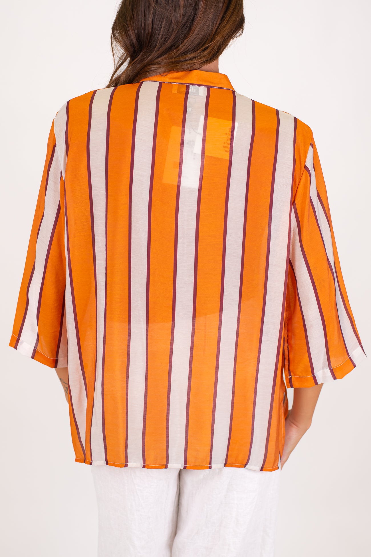 Dixie - Camicia rigata in viscosa leggera