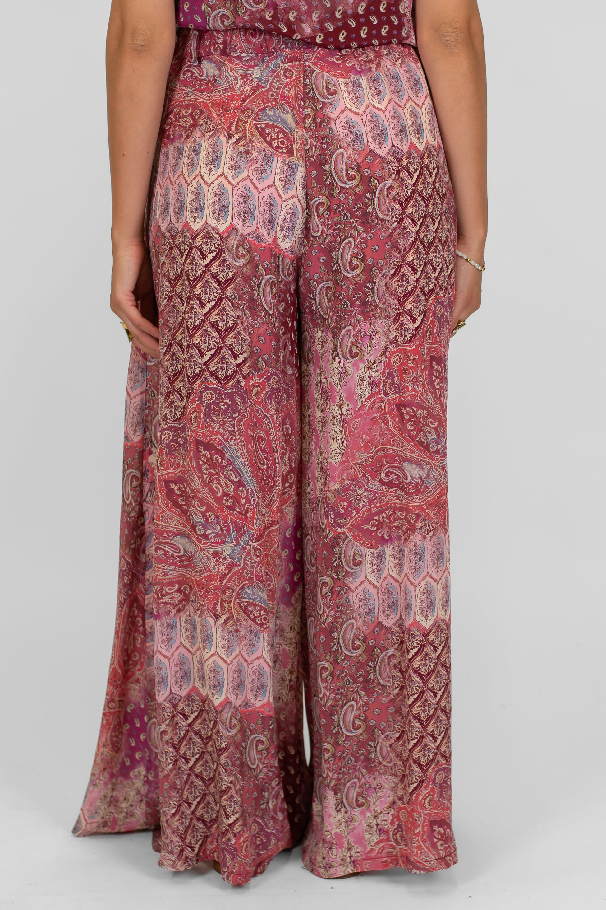 Motel - Pantalone palazzo fantasia astratta