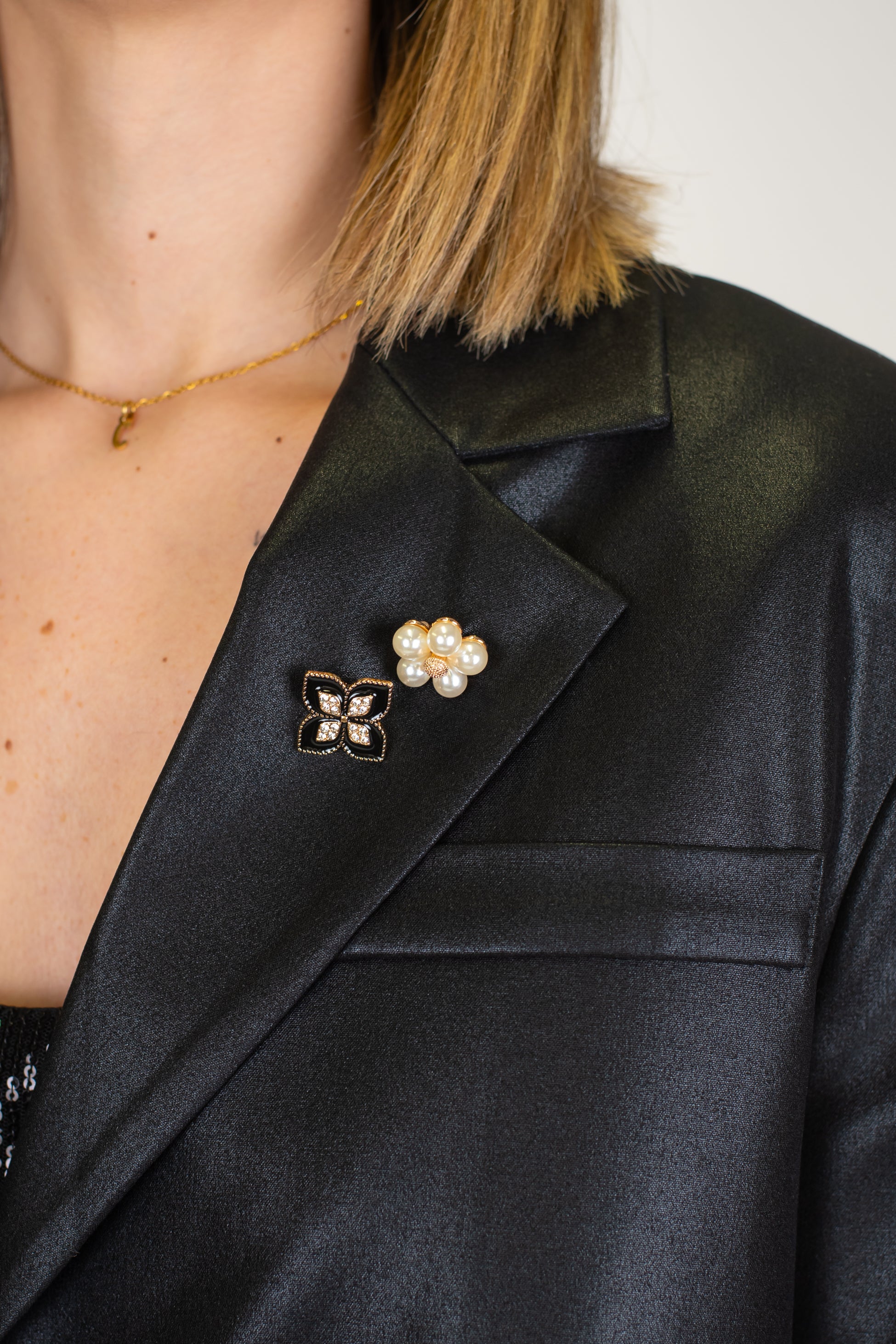 Haveone - Giacca monopetto over glitter scon spille