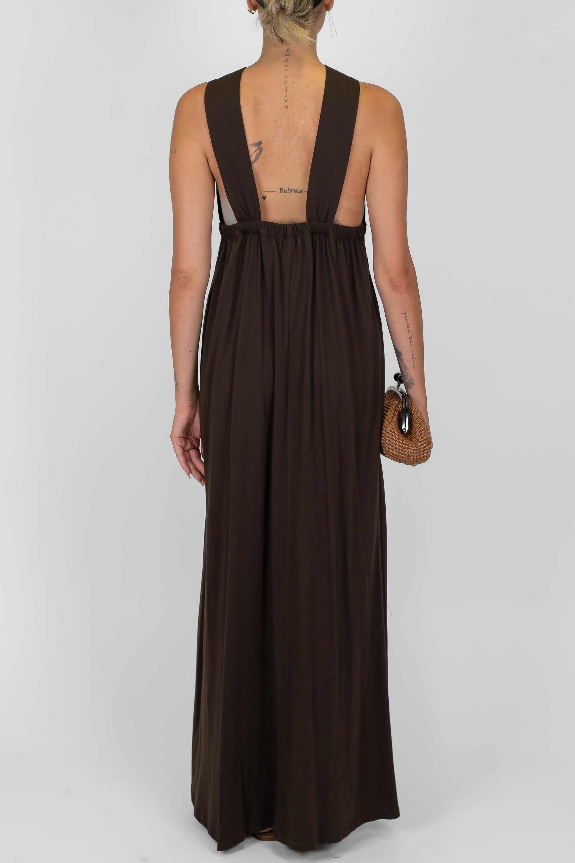 Tensione in - Abito in cotone scollo incrociato