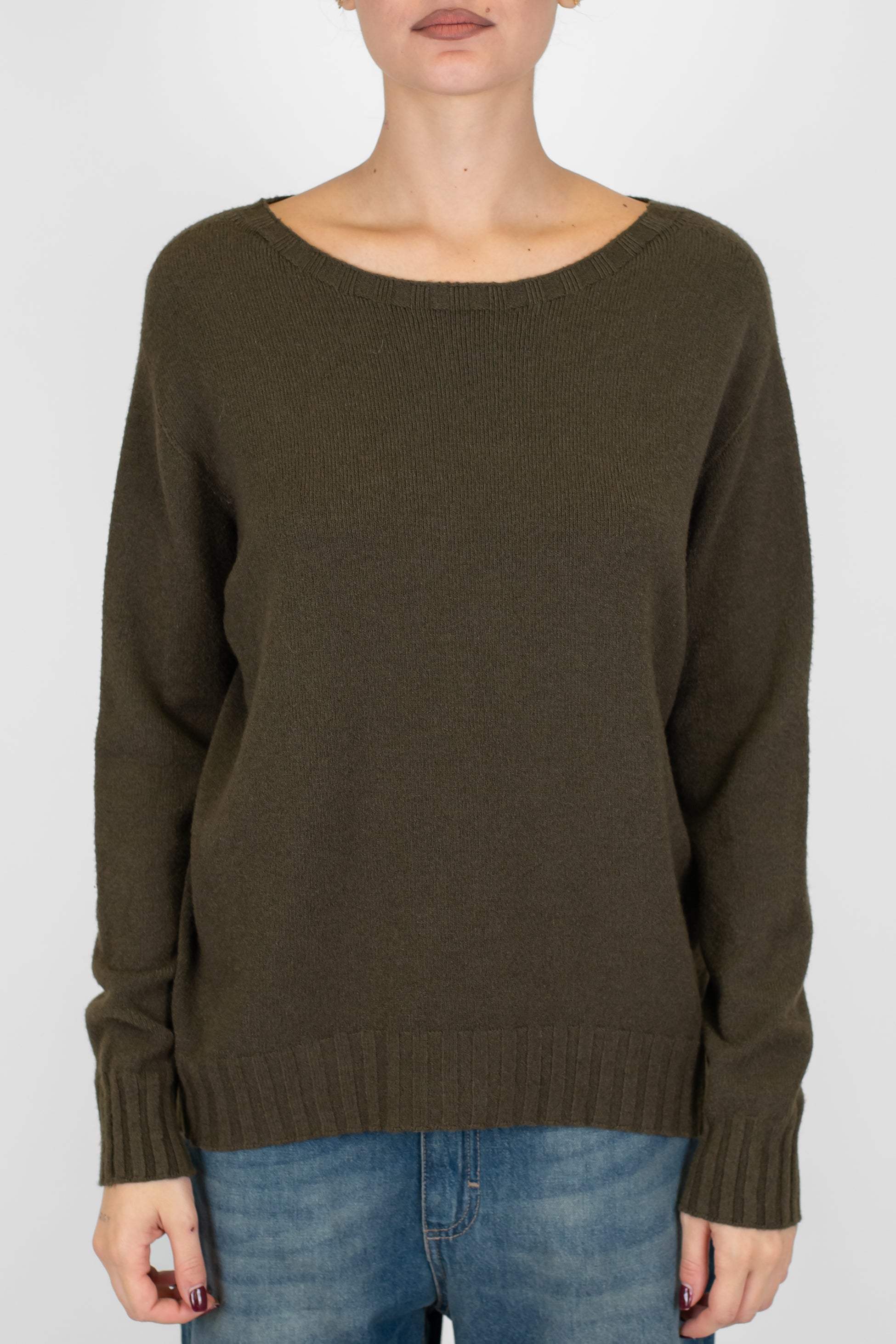 Maryley - Maglia over scollo barca con spacchetto sul retro