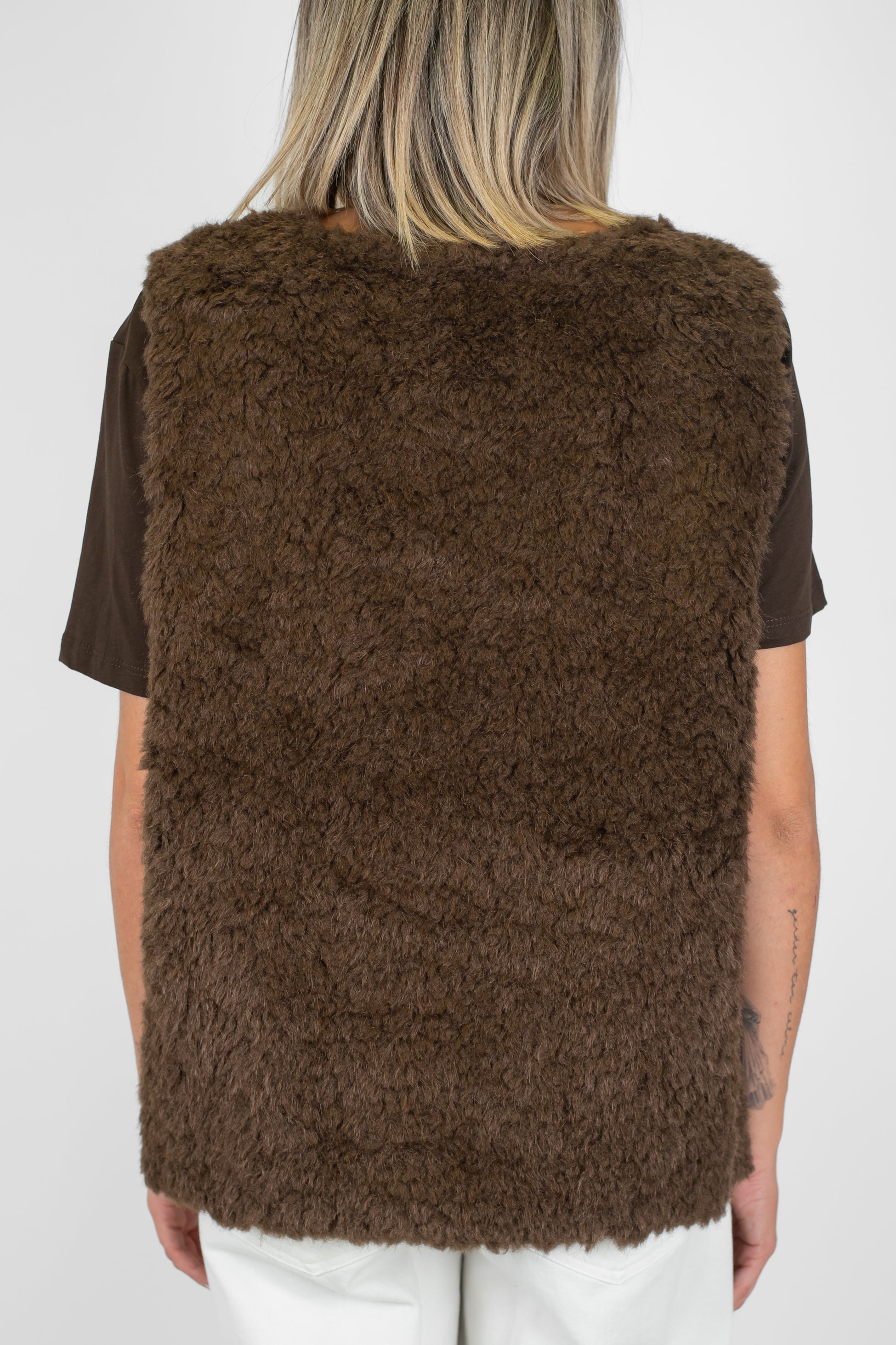 DIxie - GIlet ecopelliccia giromaniche