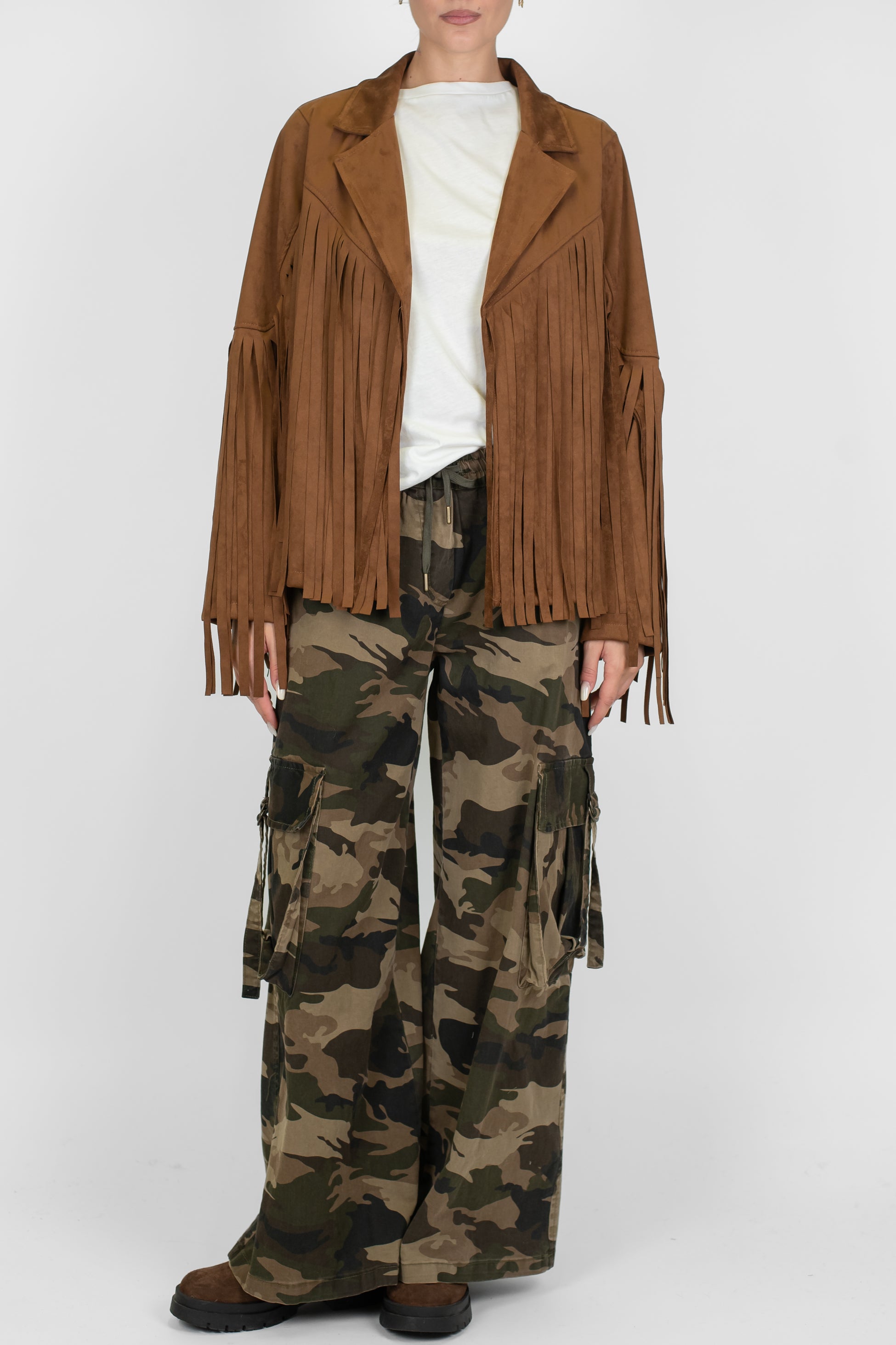 Motel - Pantalone cargo fantasia camouflage