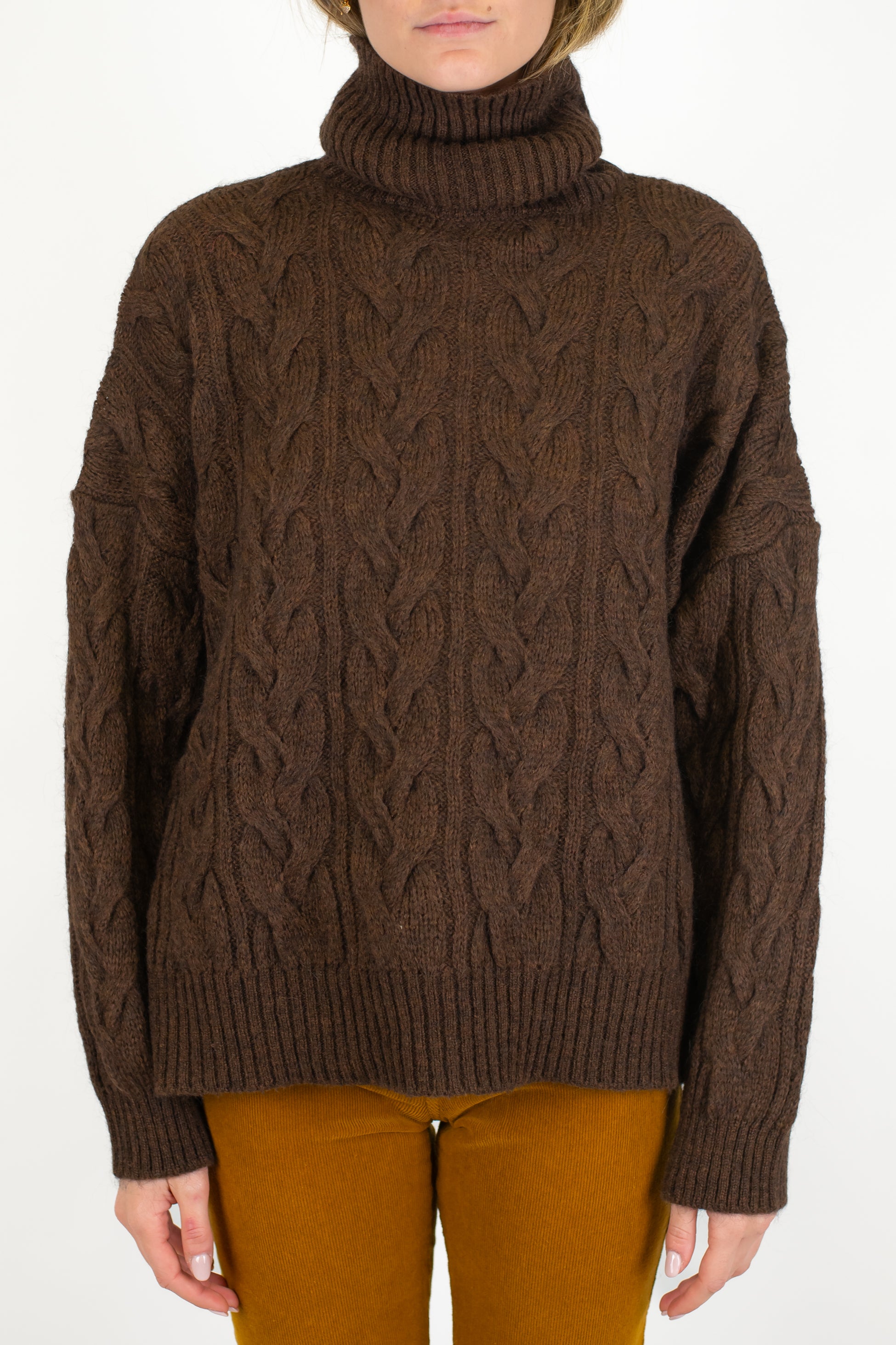 Tensione in - Dolvcevita over in misto lana con trecce