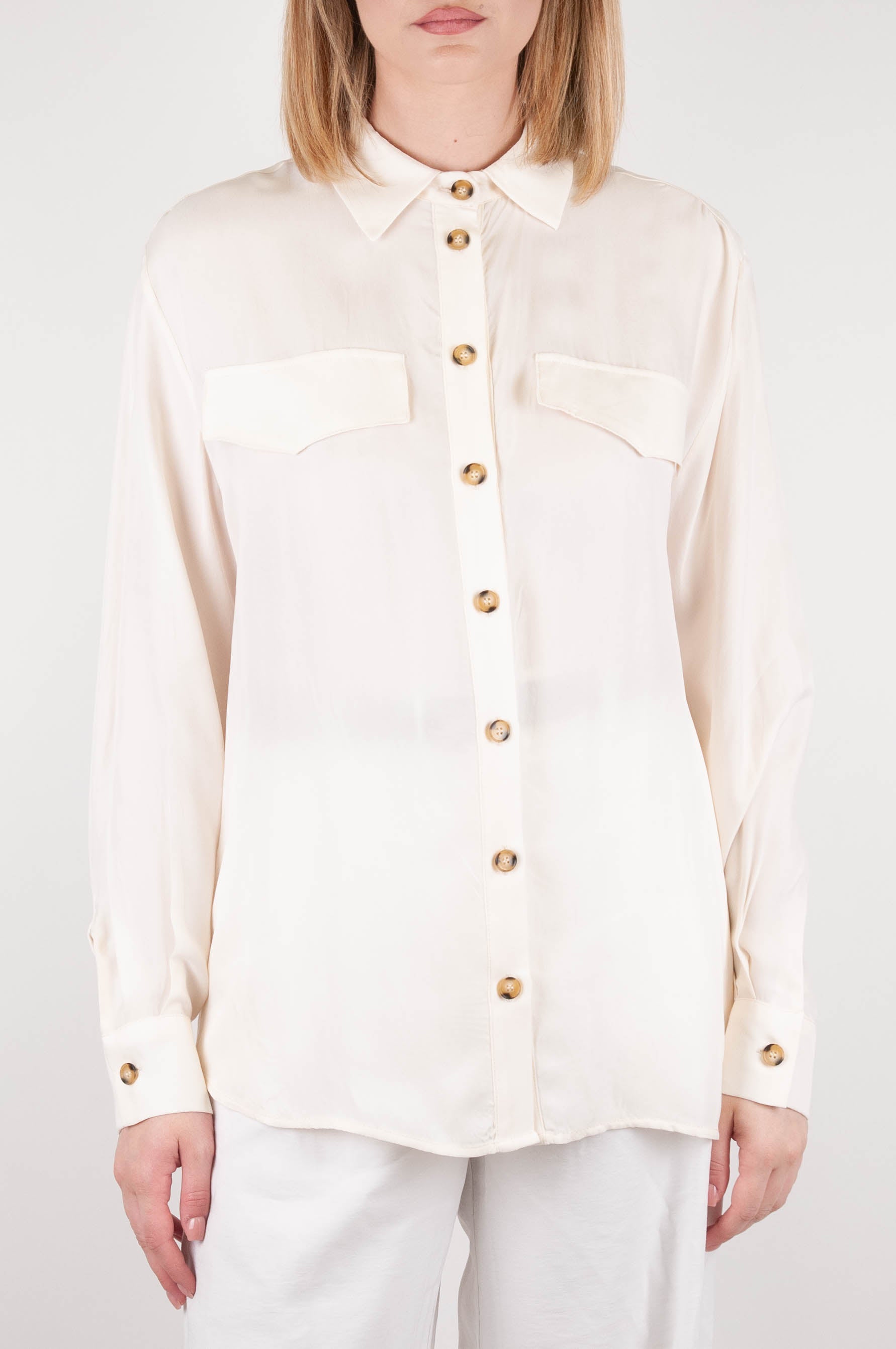 Dixie - Camicia in cupro con pattine