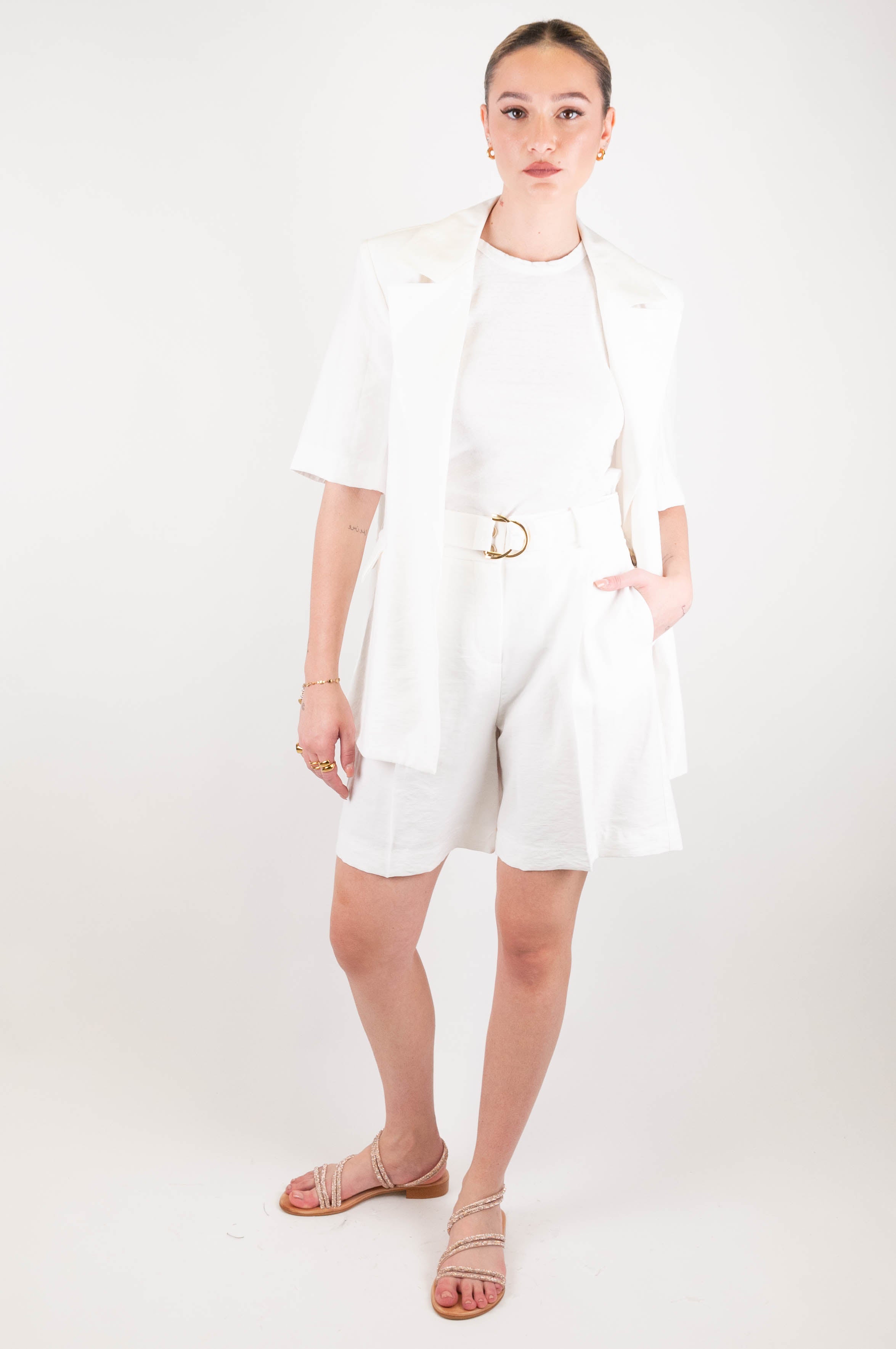 Maryley - Giacca mezza manica con chiusura ad un bottone