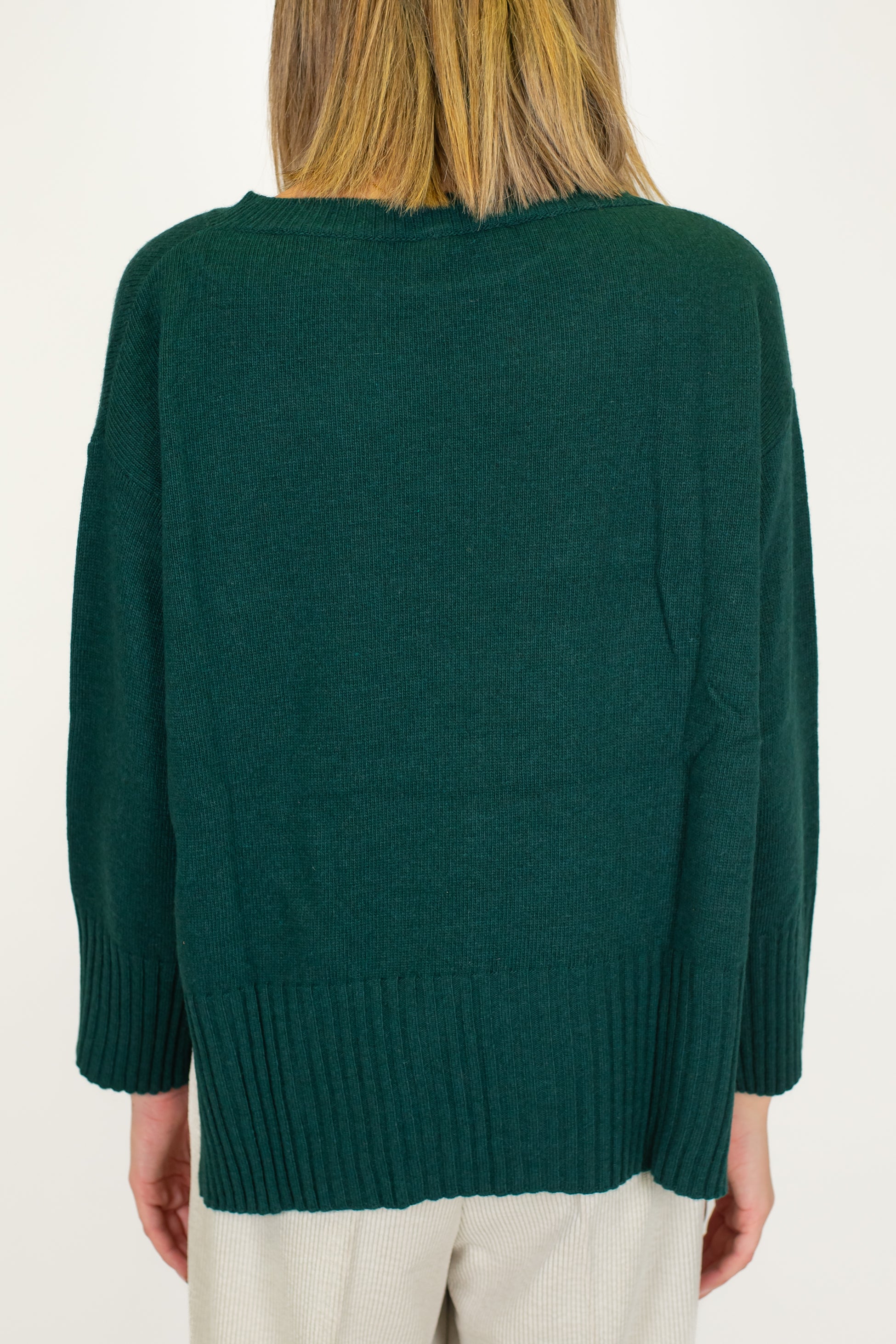 Motel - Maglia paricollo fantasia stelle a contrasto in misto lana e cashmere