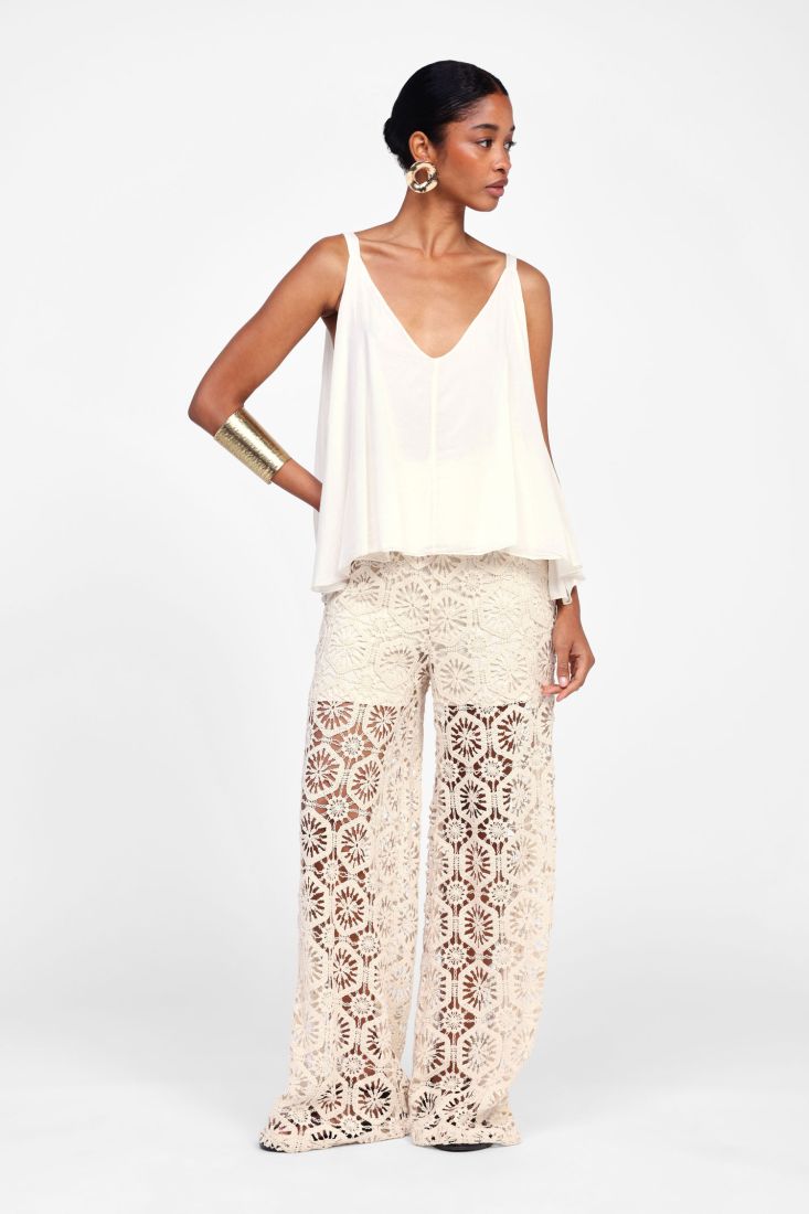 Dixie - Pantalone palazzo crochet