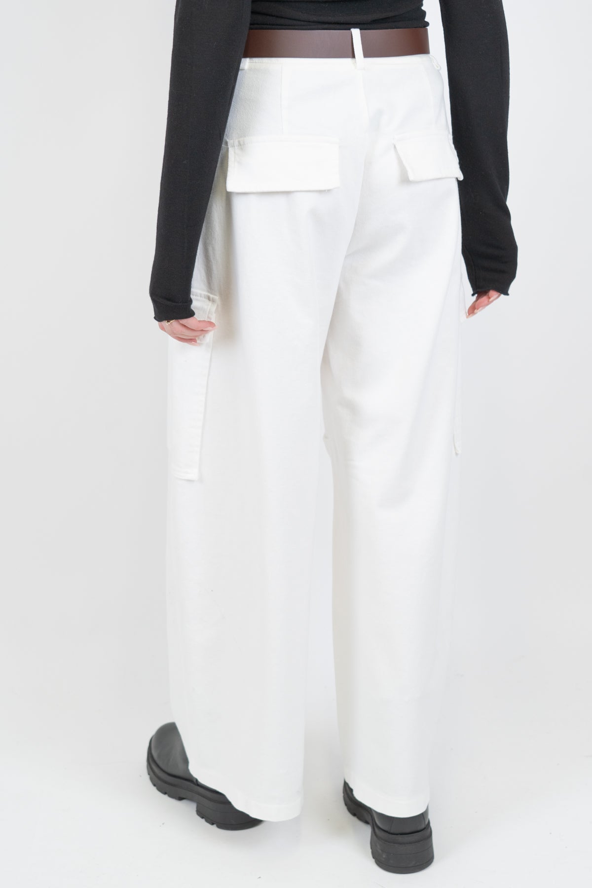 Motel - Pantalone palazzo con tasconi laterali