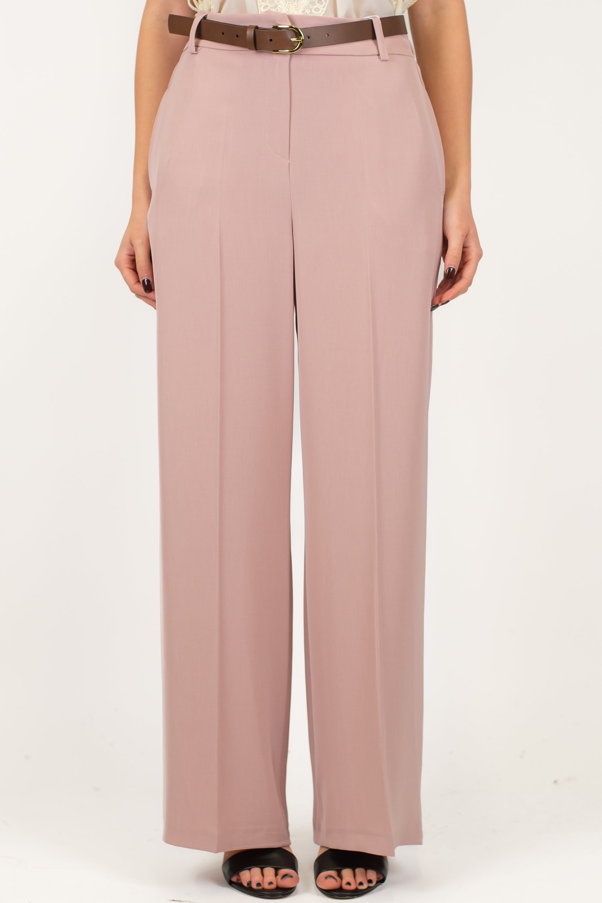 Motel - Pantalone palazzo in tessuto fluido con elastico sul retro