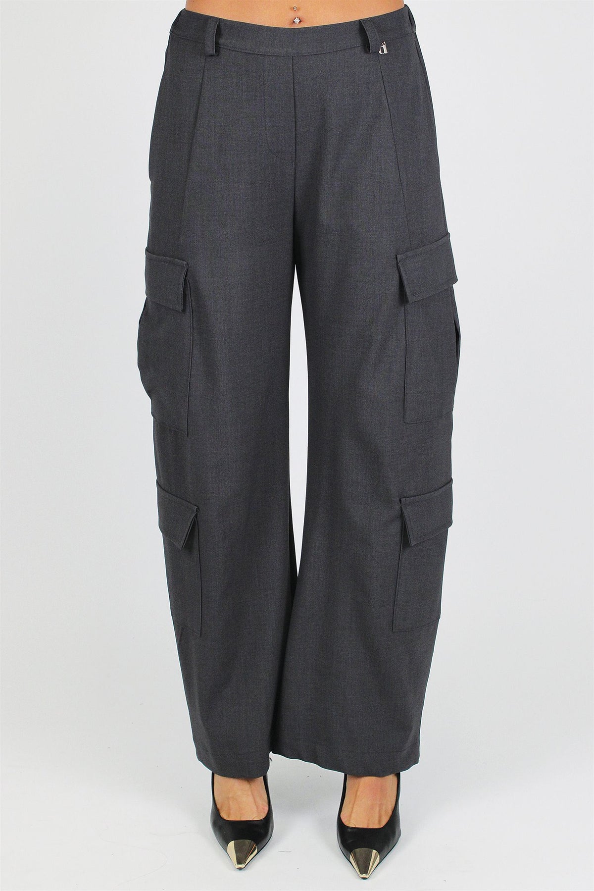 Dixie - Pantalone palazzo cargo con elastico sul retro