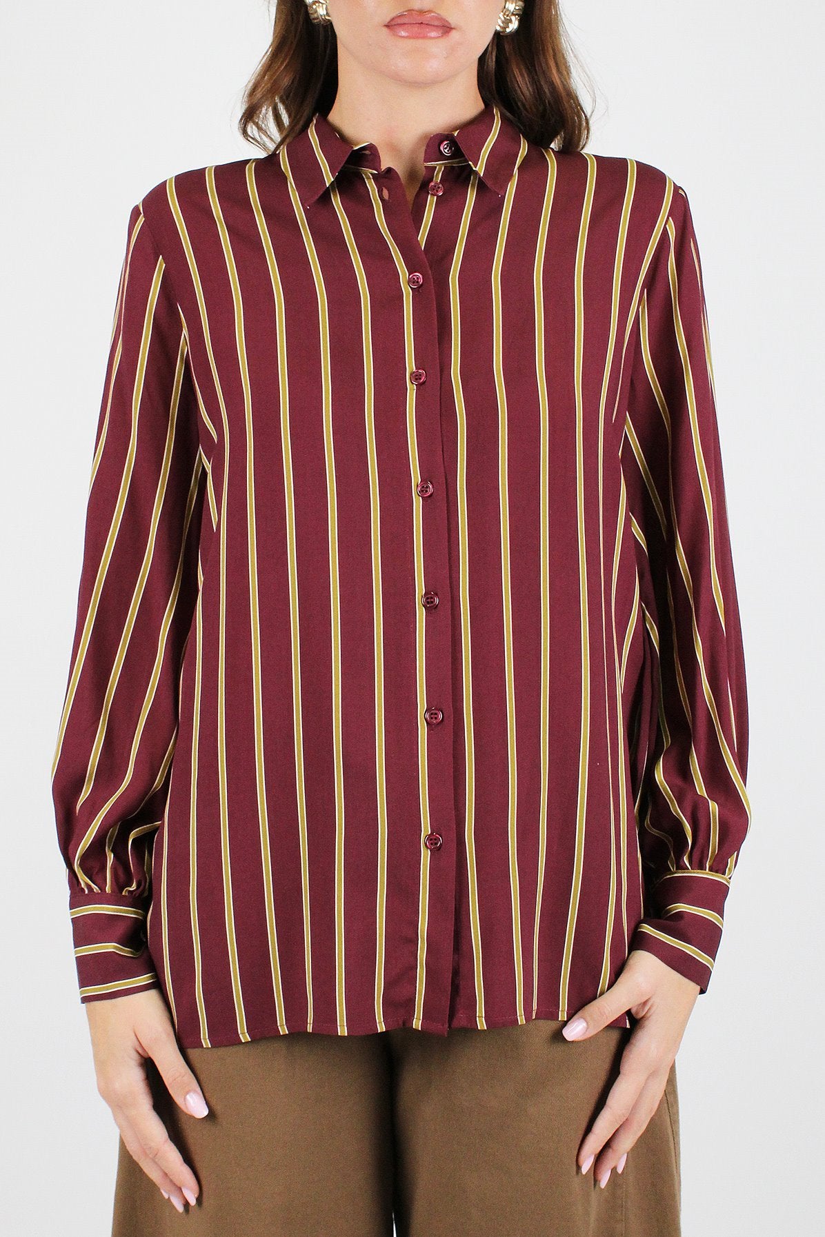 Dixie - Camicia fantasia a righe in viscosa