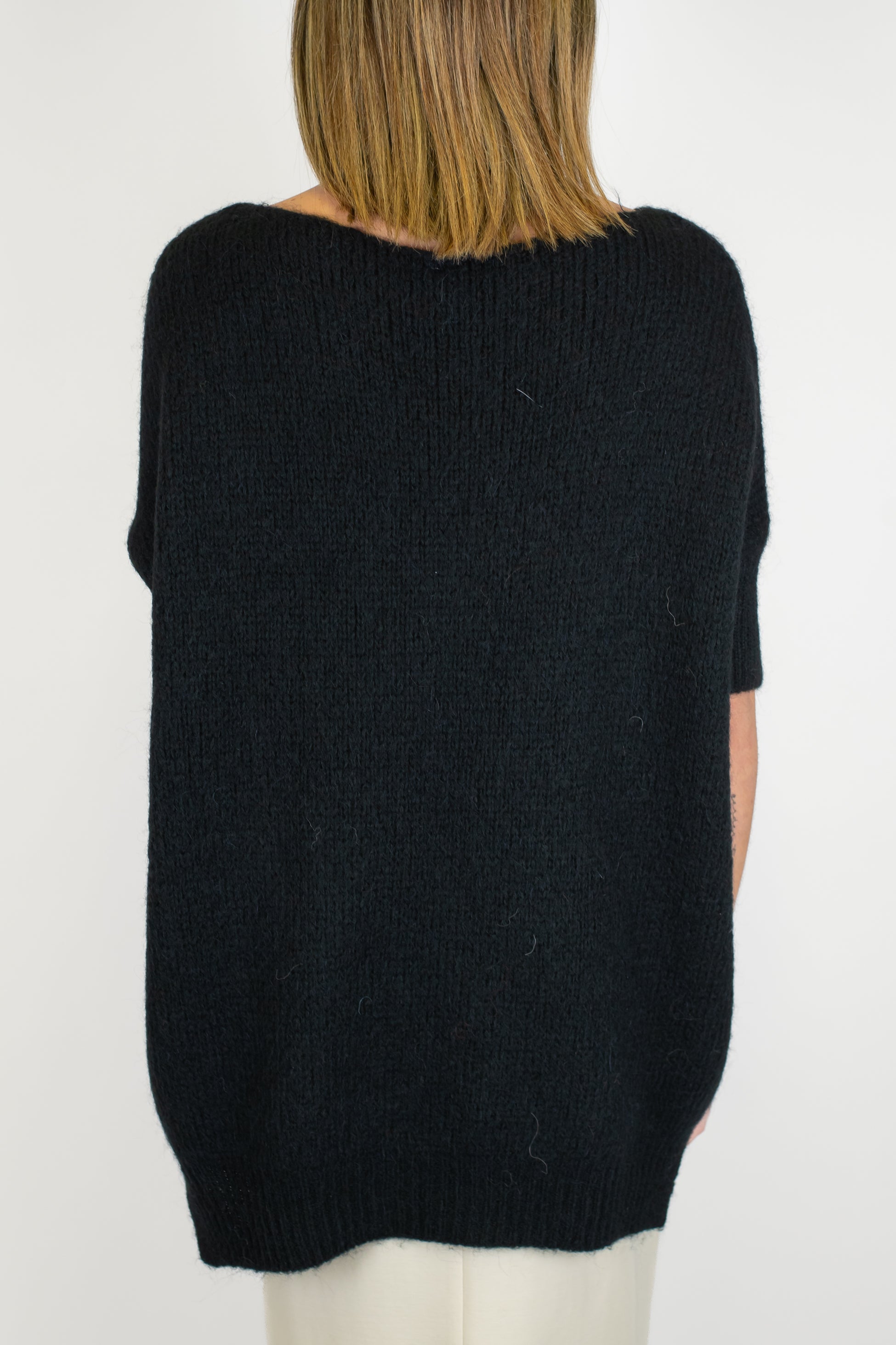 Imperial - Maglia mezzamanica scollo a barca in misto lana