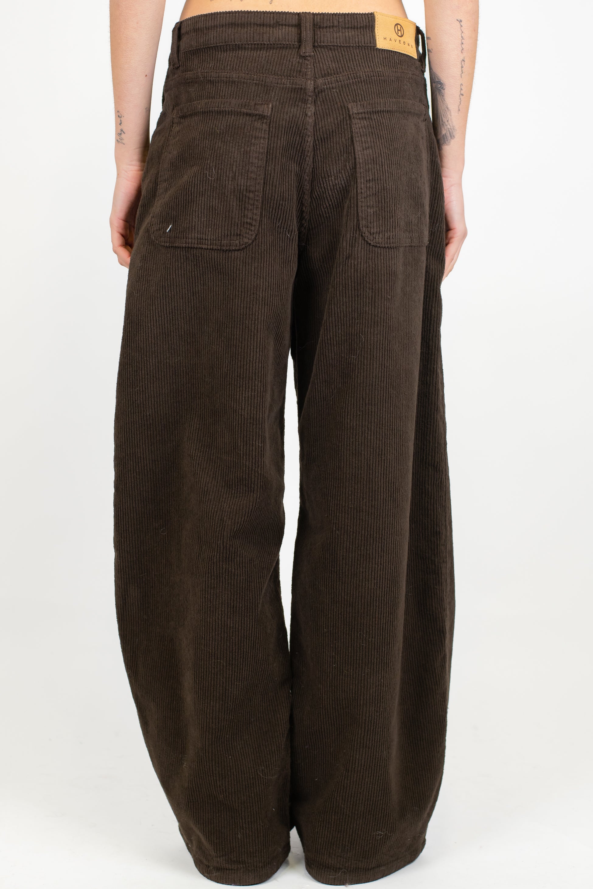 Haveone - Pantalone palazzo in velluto millerighe modello BELLA