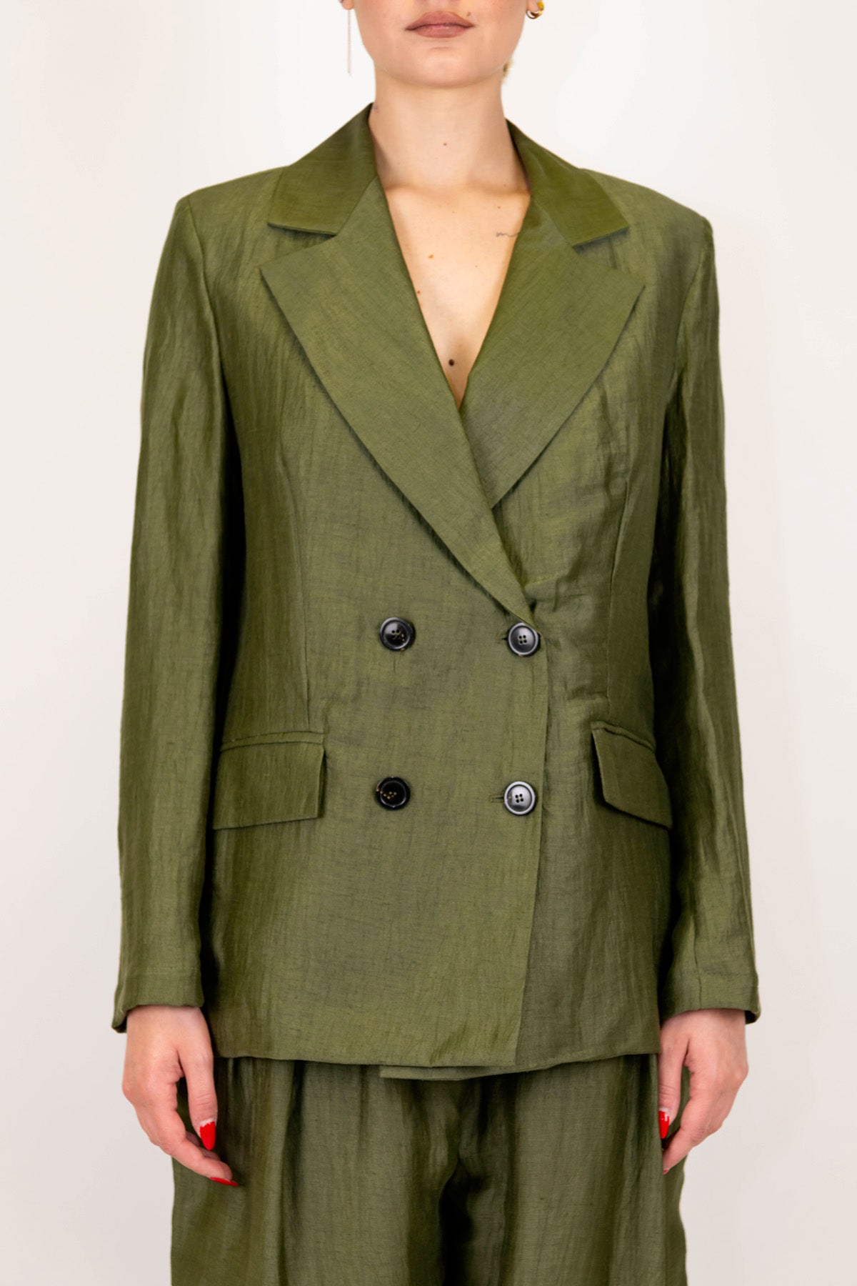 Maryley - Giacca doppiopetto in lino