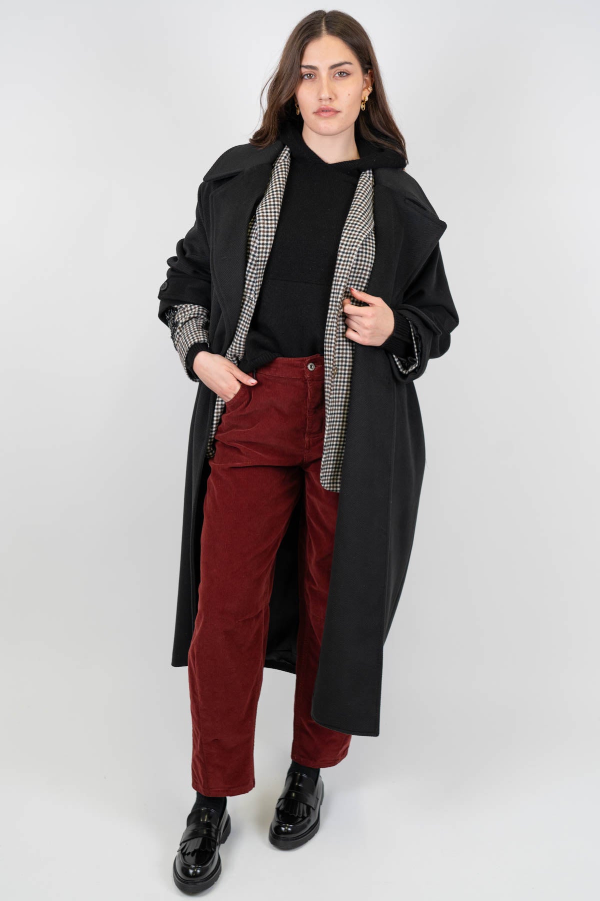 Please - Pantalone regular millerighe in velluto