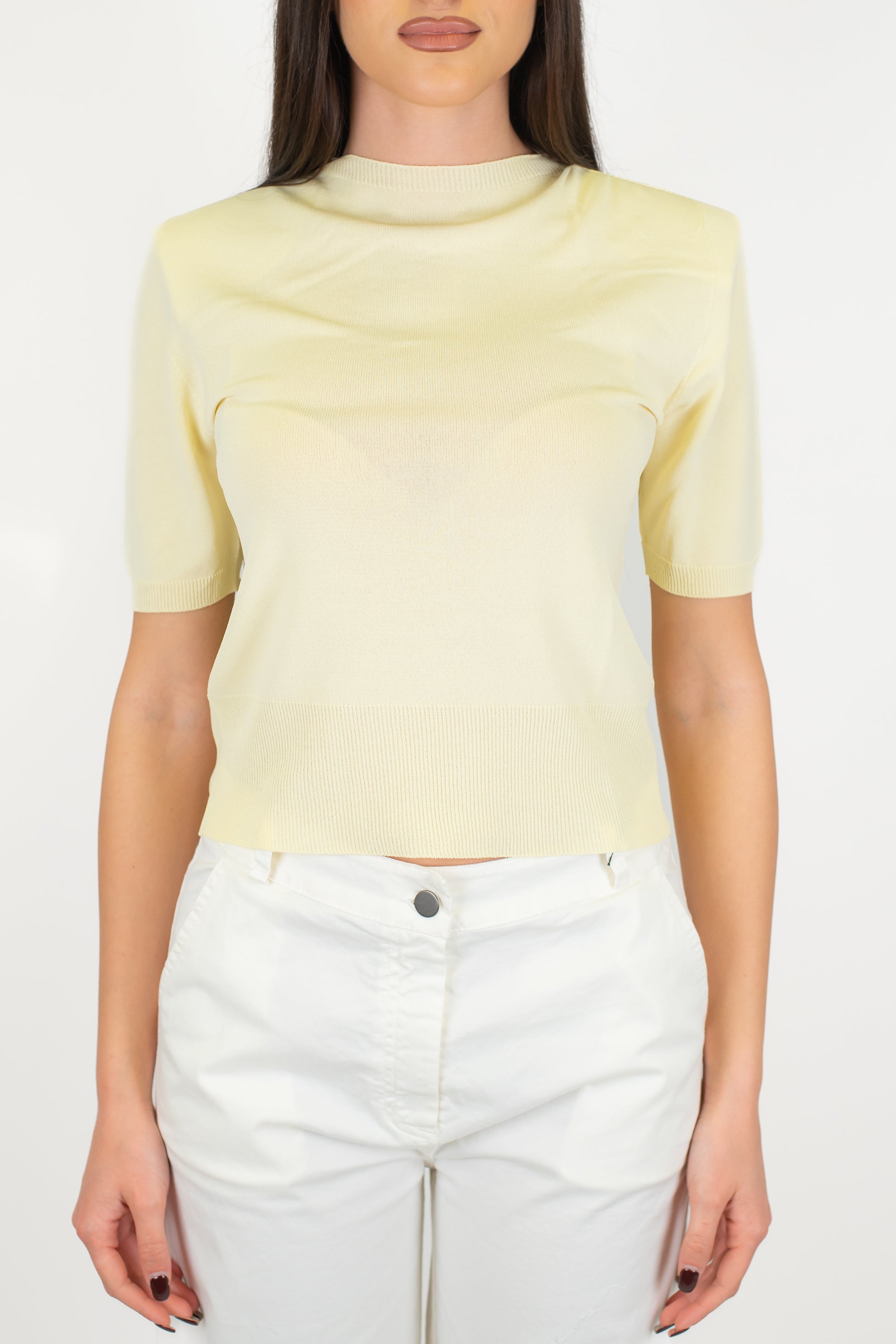 Maryley - Maglia mezza manica in viscosa leggera con spalline