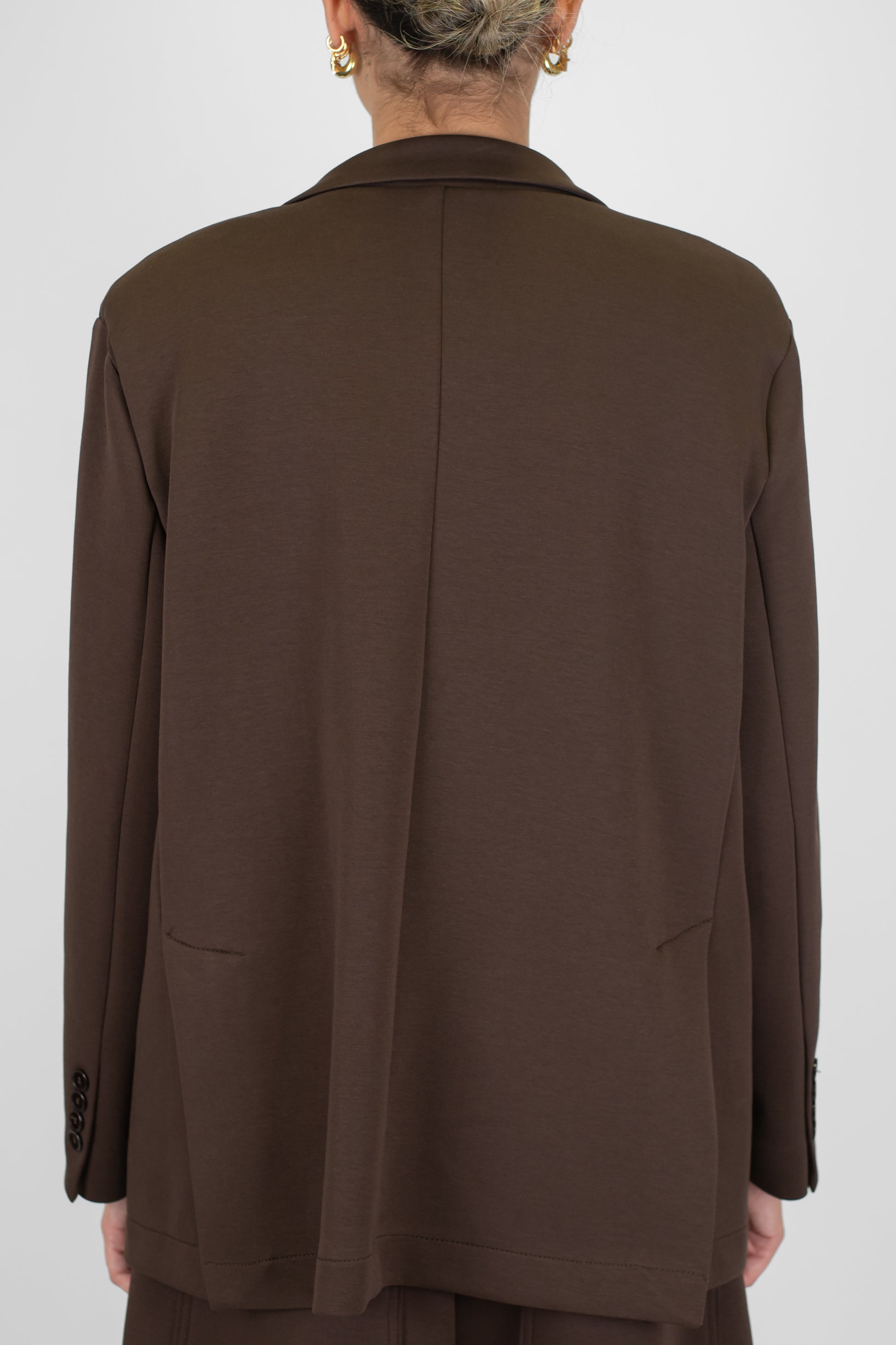 Motel - Giacca monopetto tinta unita con spilla