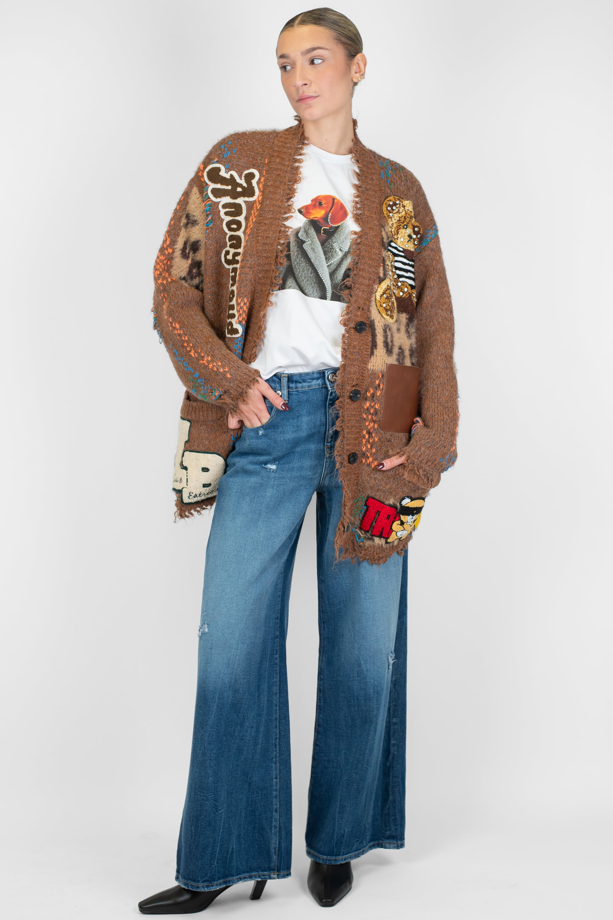 Kontatto - Cardigan con pacht