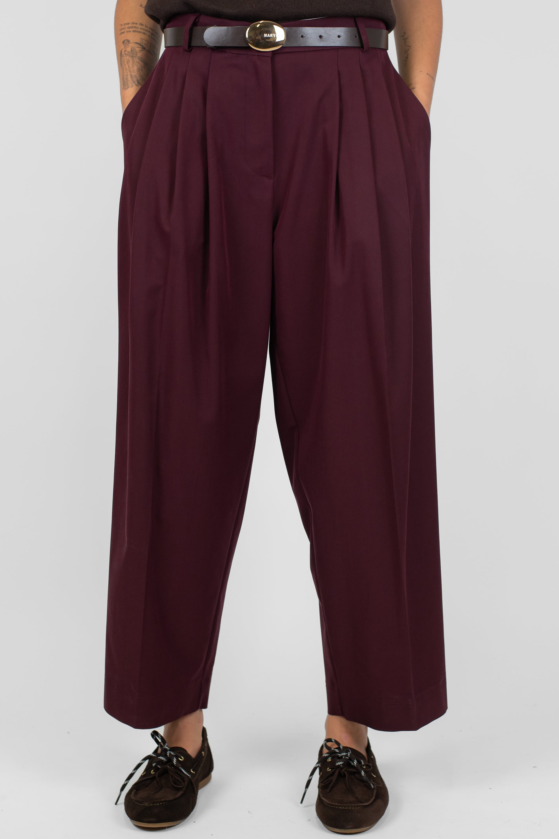 Maryley - Pantalone regular con pinces
