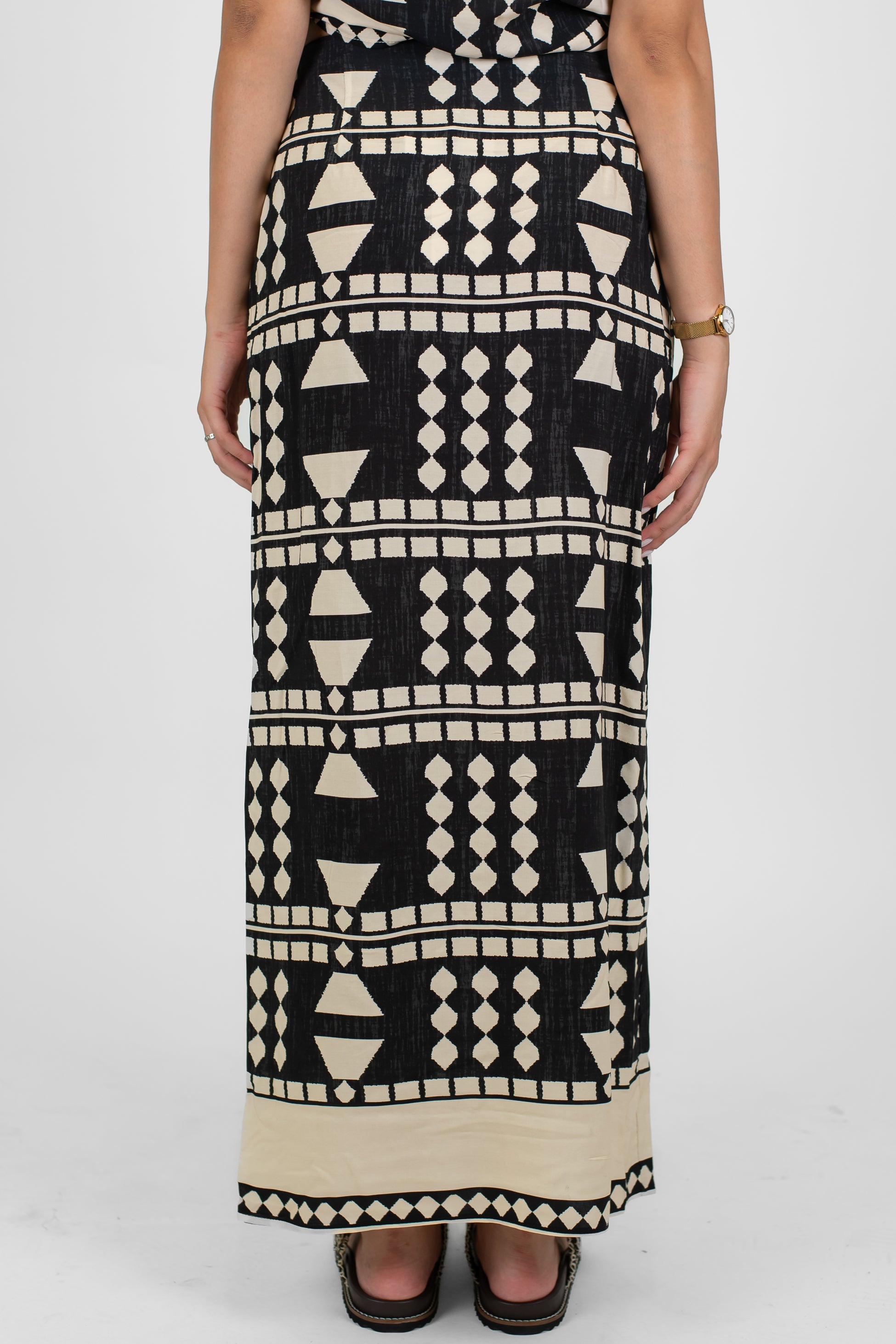 Haveone - Gona pareo a portafoglio fantasia geometrica in viscosa