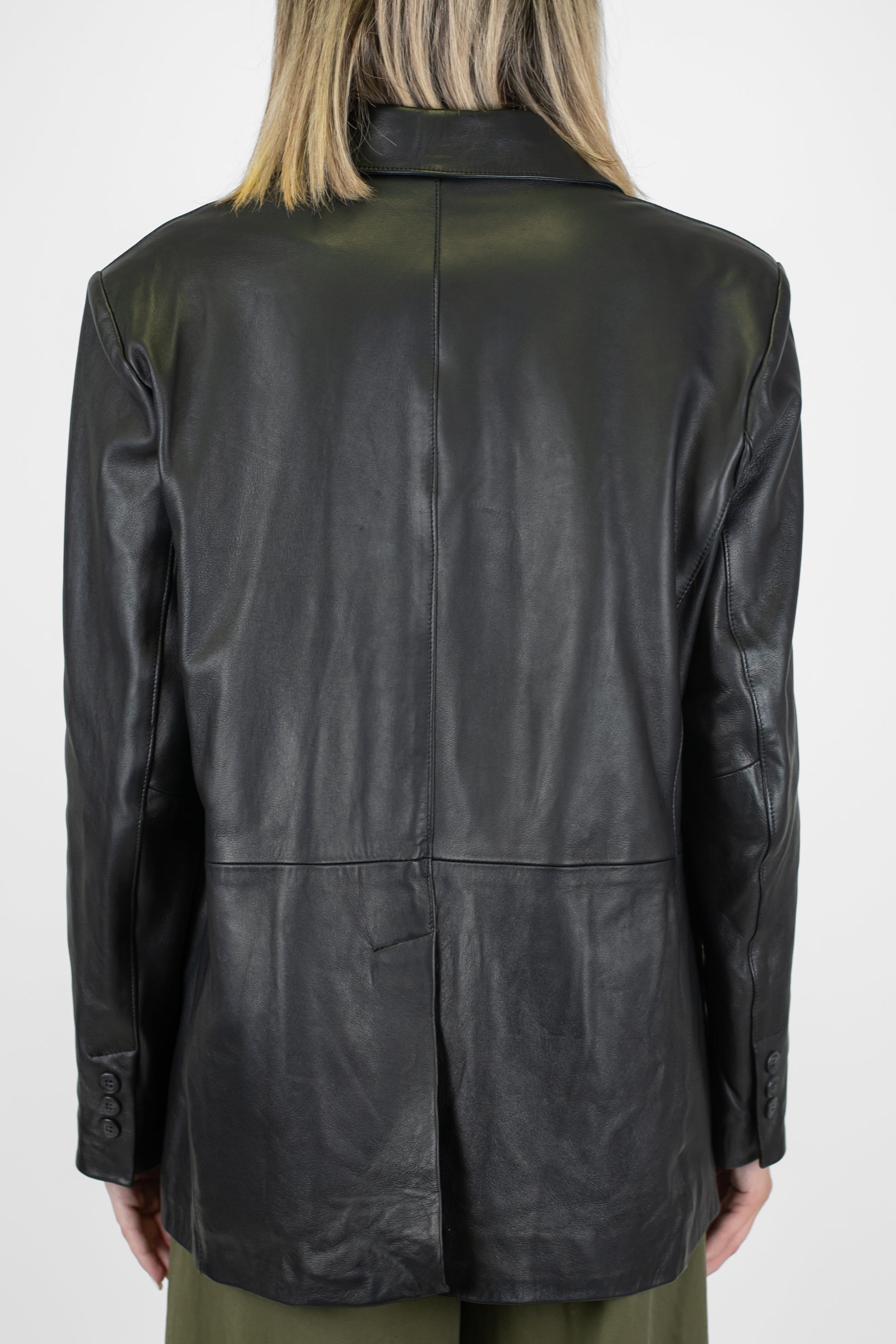 Tensione in - Giacca monopetto in vera pelle