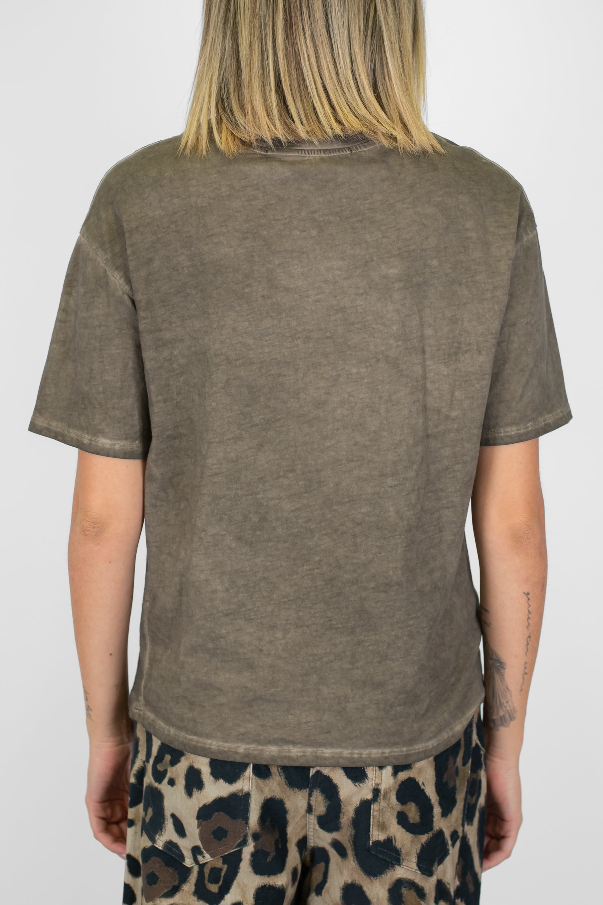 Haveone - T-shirt in cotone con strass