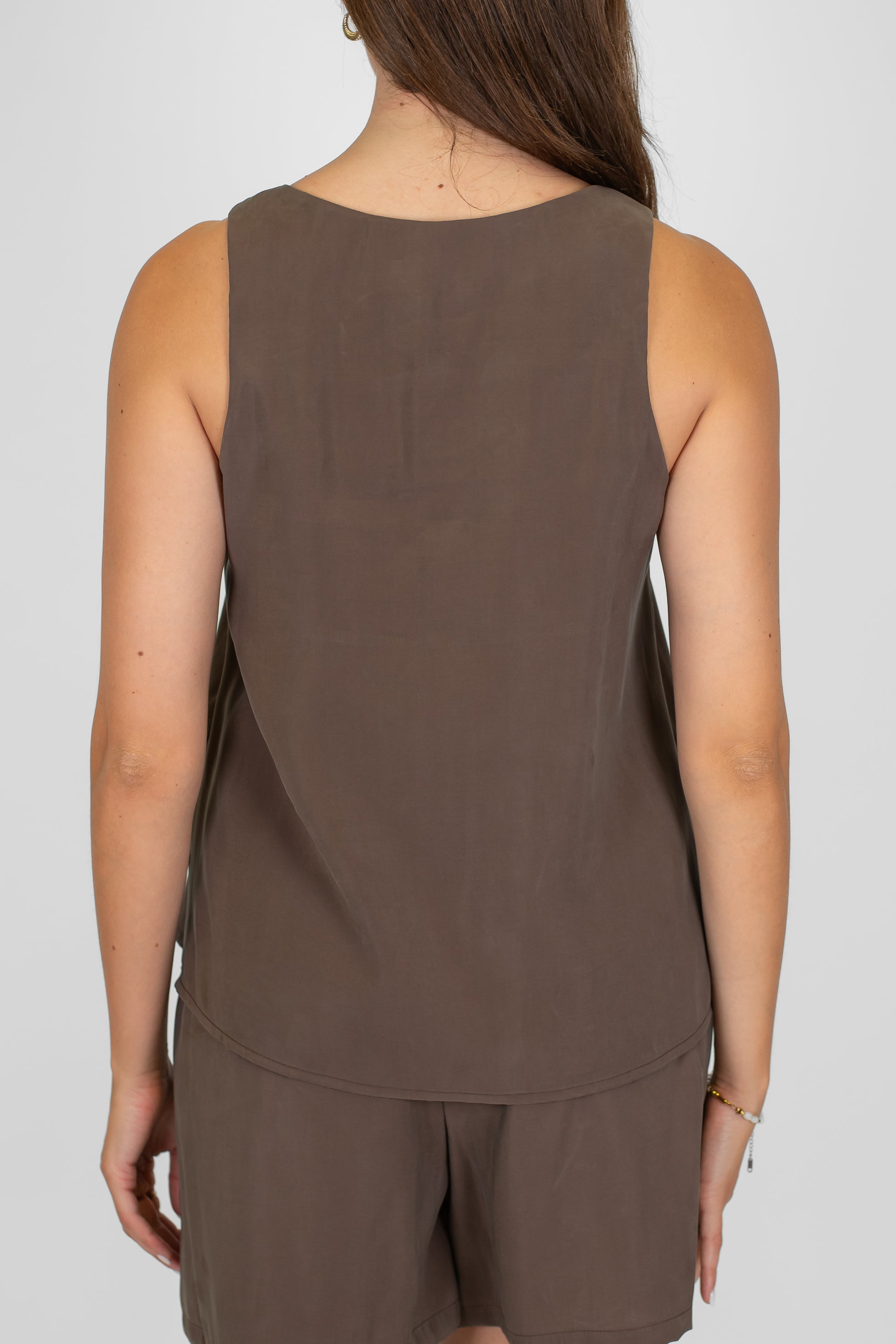 Haveone - Coordinato top scollo v e short con coulisse in vita