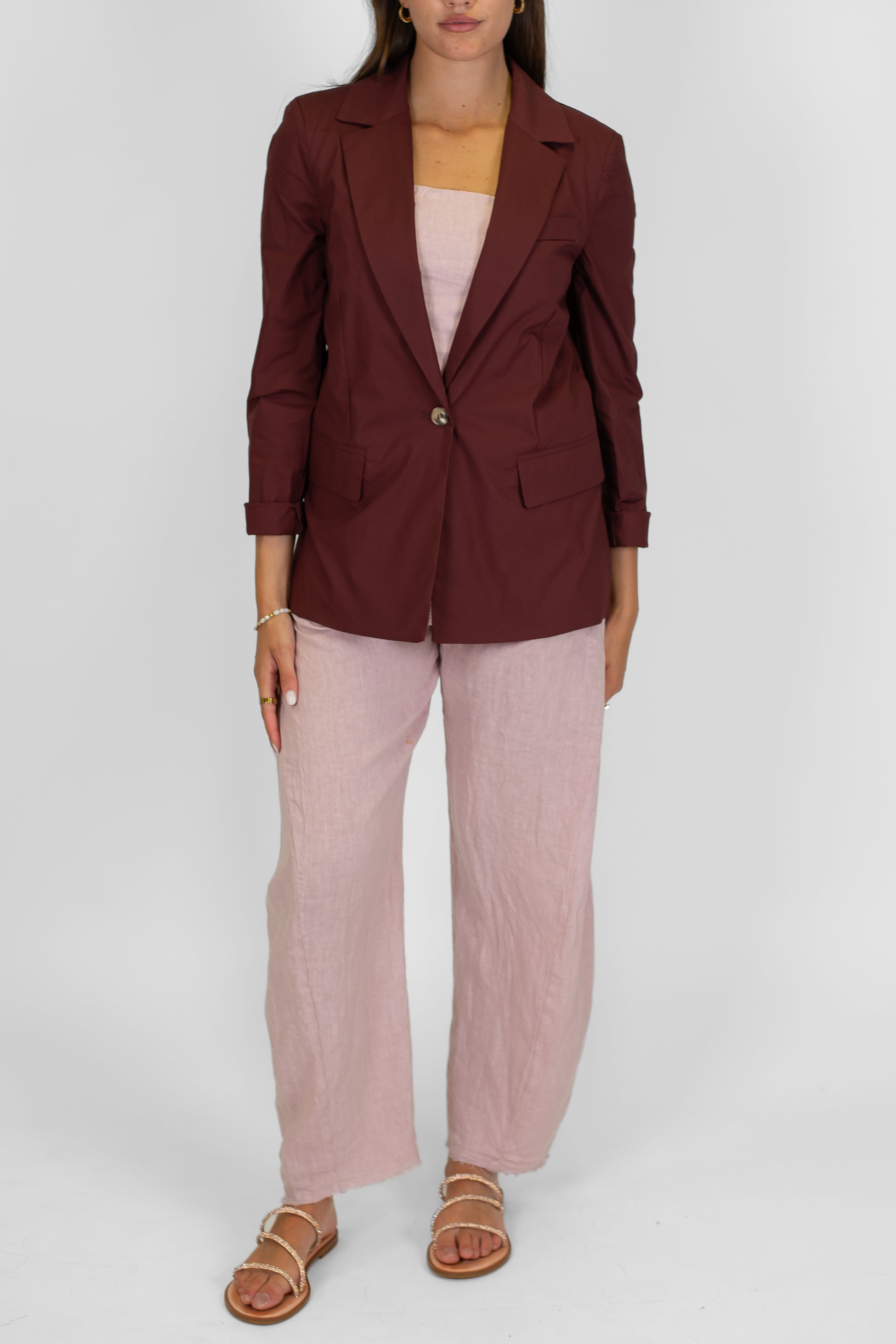 Tensione in - Giacca monopetto in cotone leggero