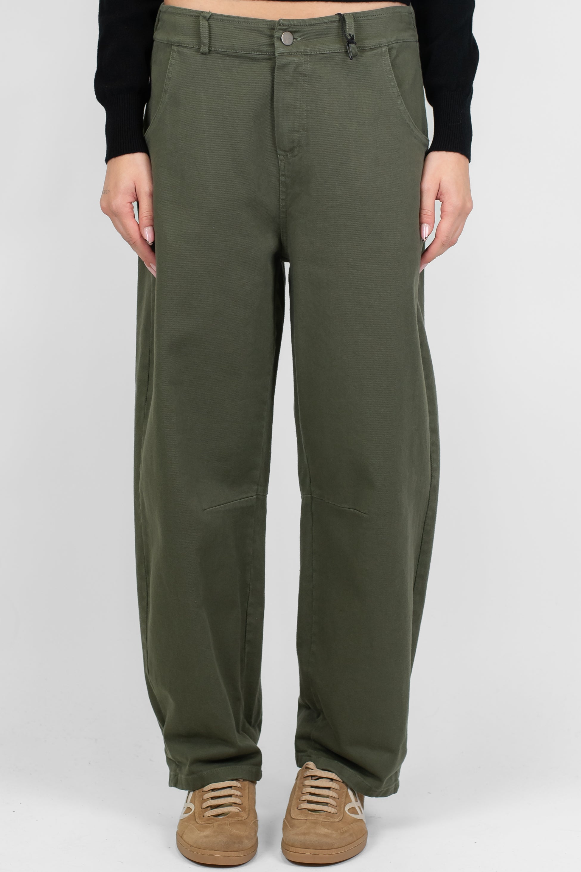 Tensione in - Pantalone balloon in denim colorato