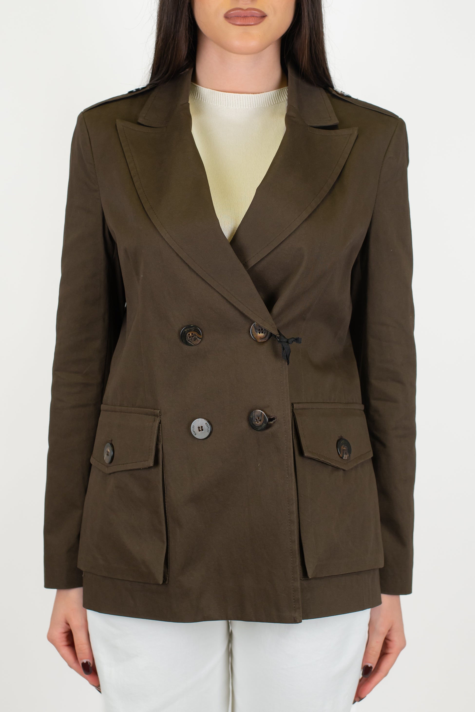 Maryley - Trench doppiopetto con tasconi laterali