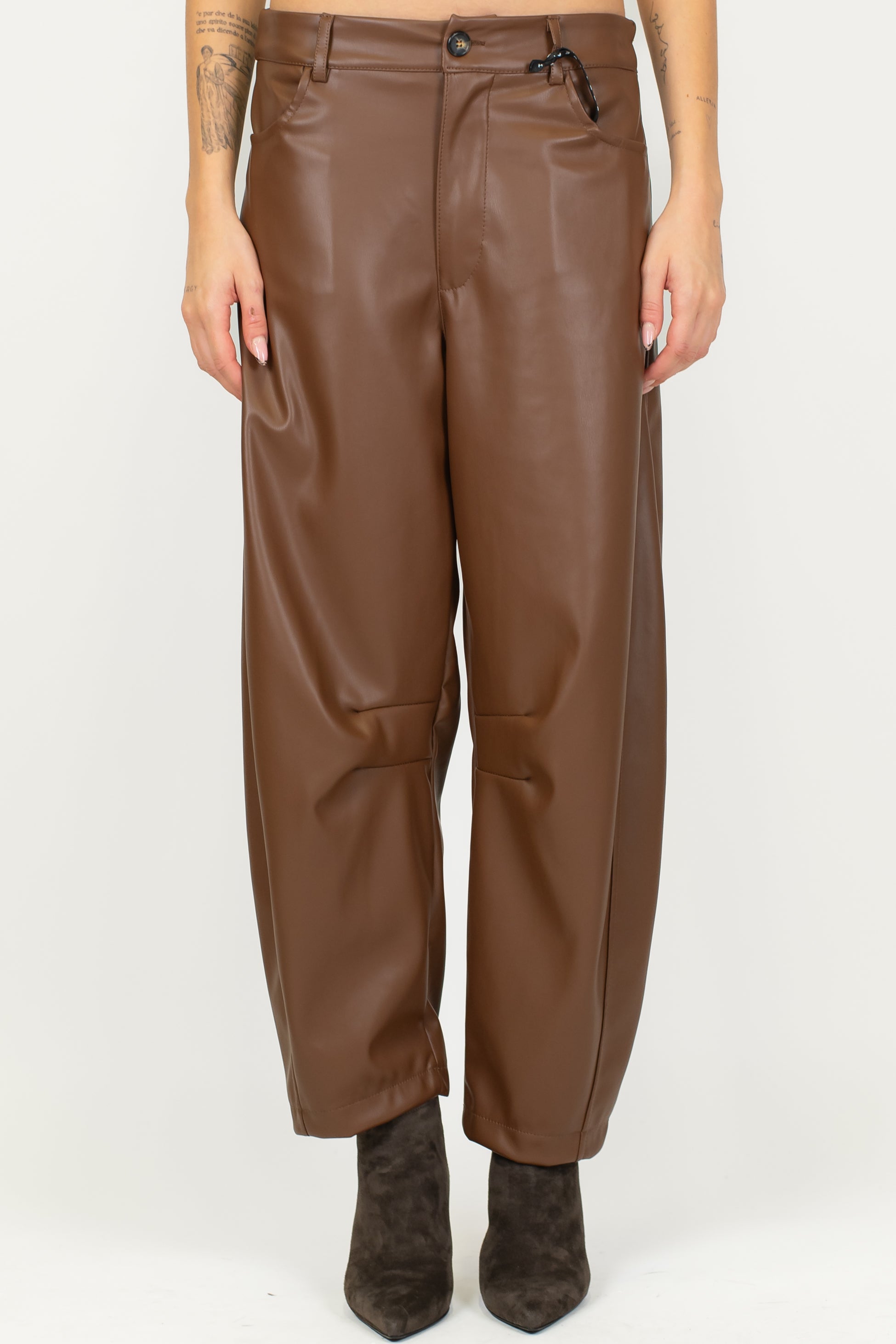 Haveone - Pantalone Balloon in ecopelle