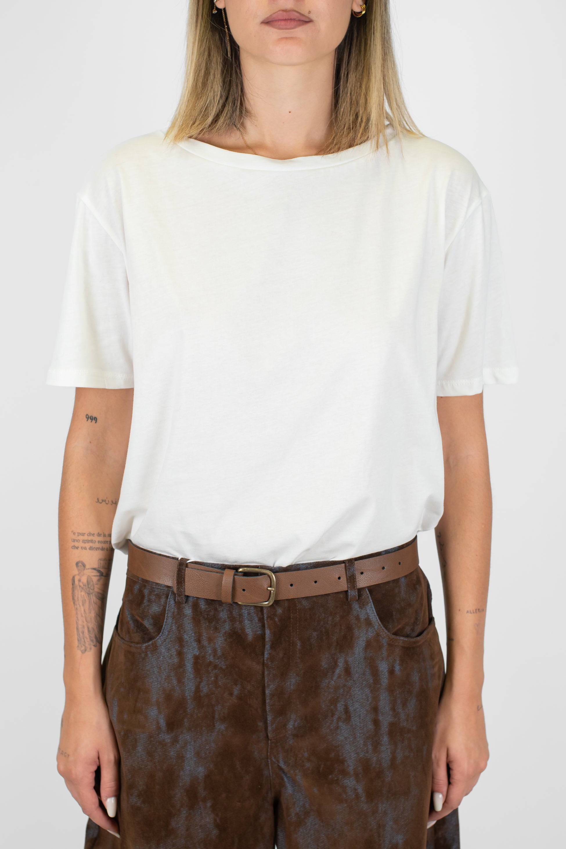 Tensione in - T-shirt girocollo over