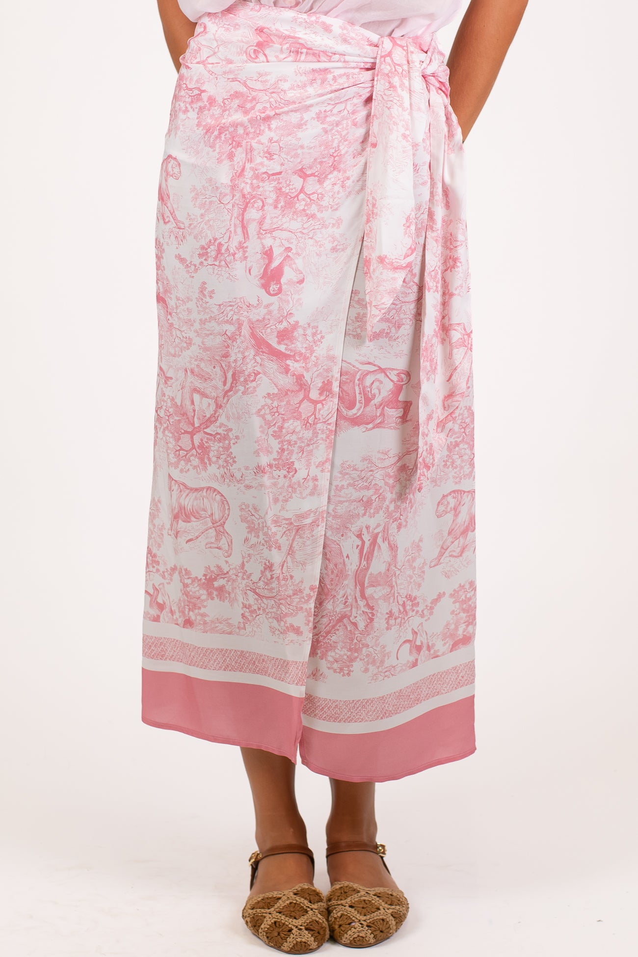 Tensione in - Gonna pareo fantasia toile de jouy in viscosa leggera