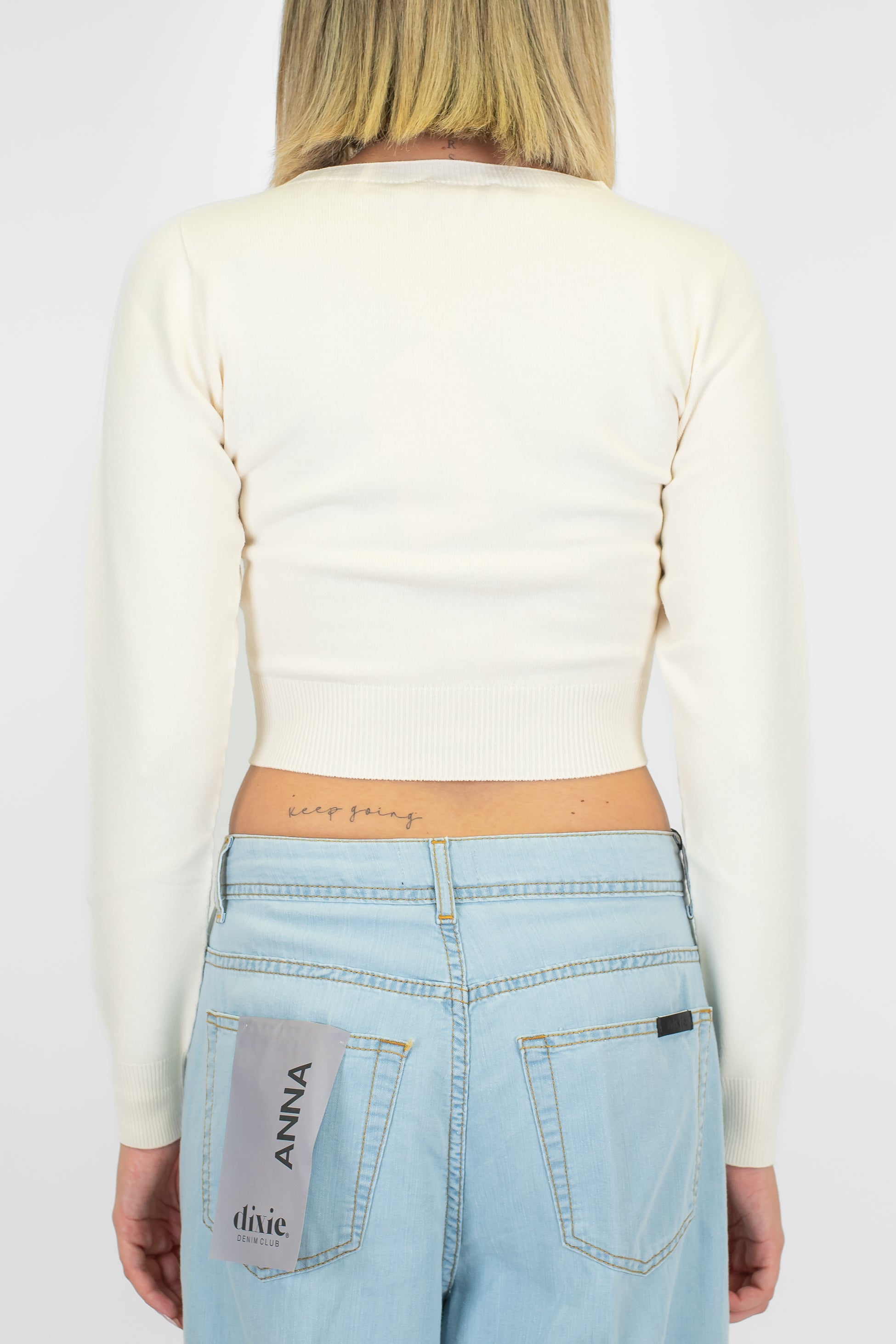 Kontatto - Maglia girocollo crop