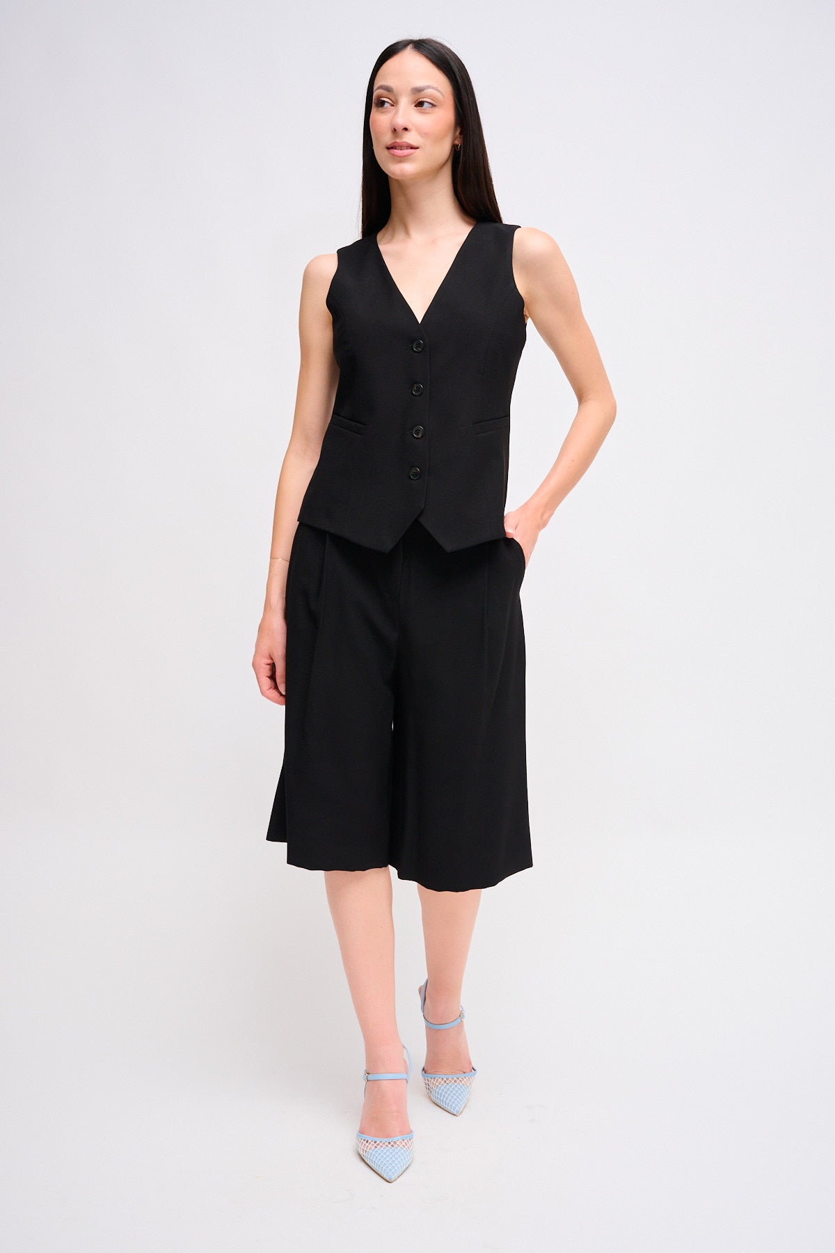 Maryley - Coordinato con gilet e bermuda