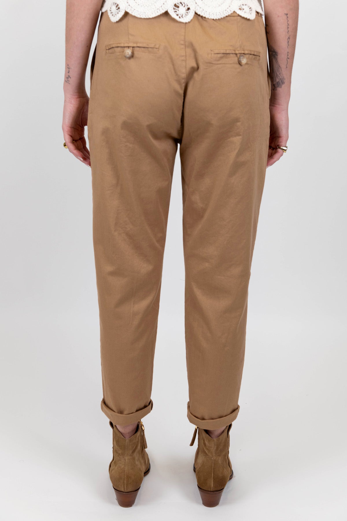 Motel - Pantalone regular con elastico in vita