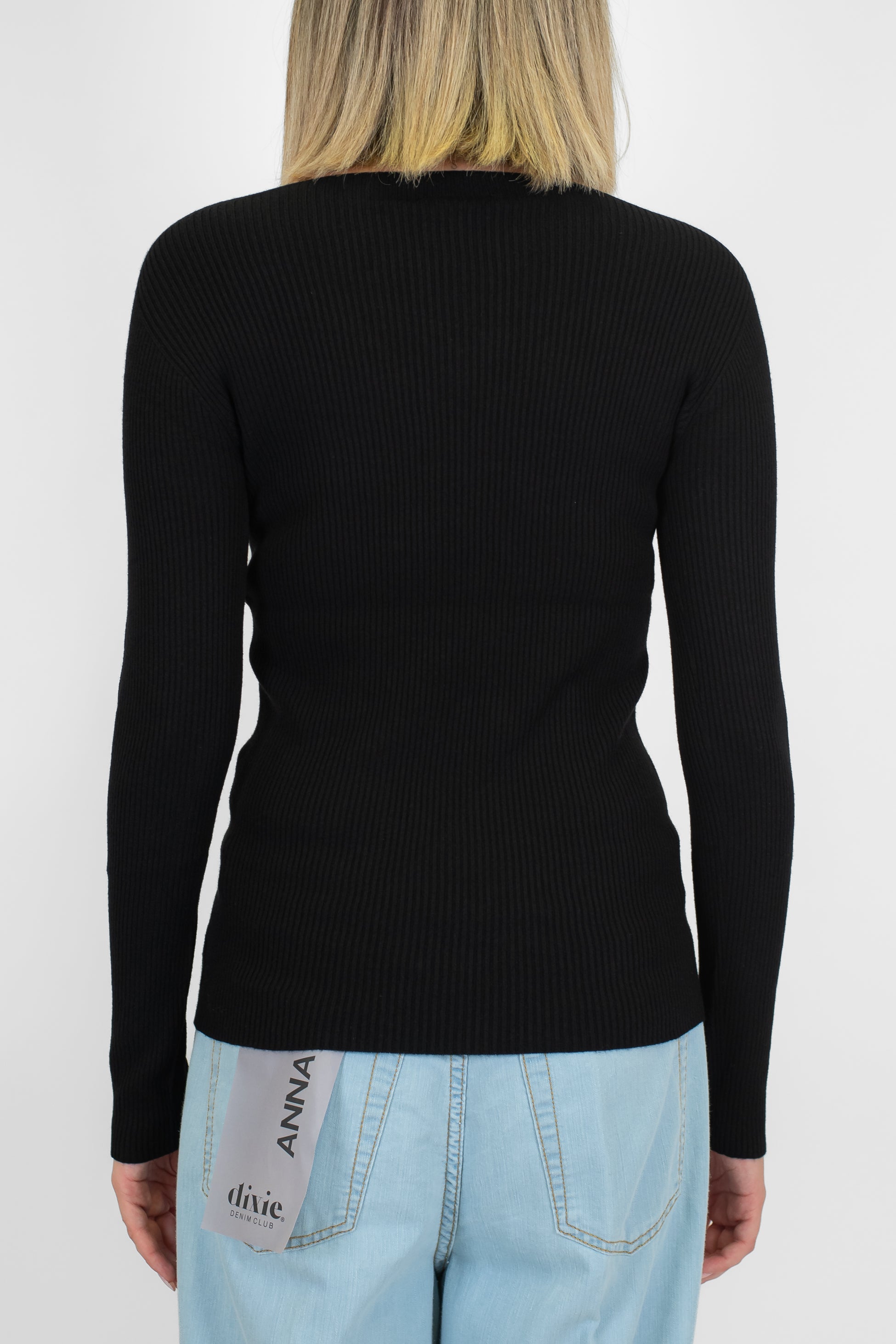 Kontatto - Maglia scollo a V a coste