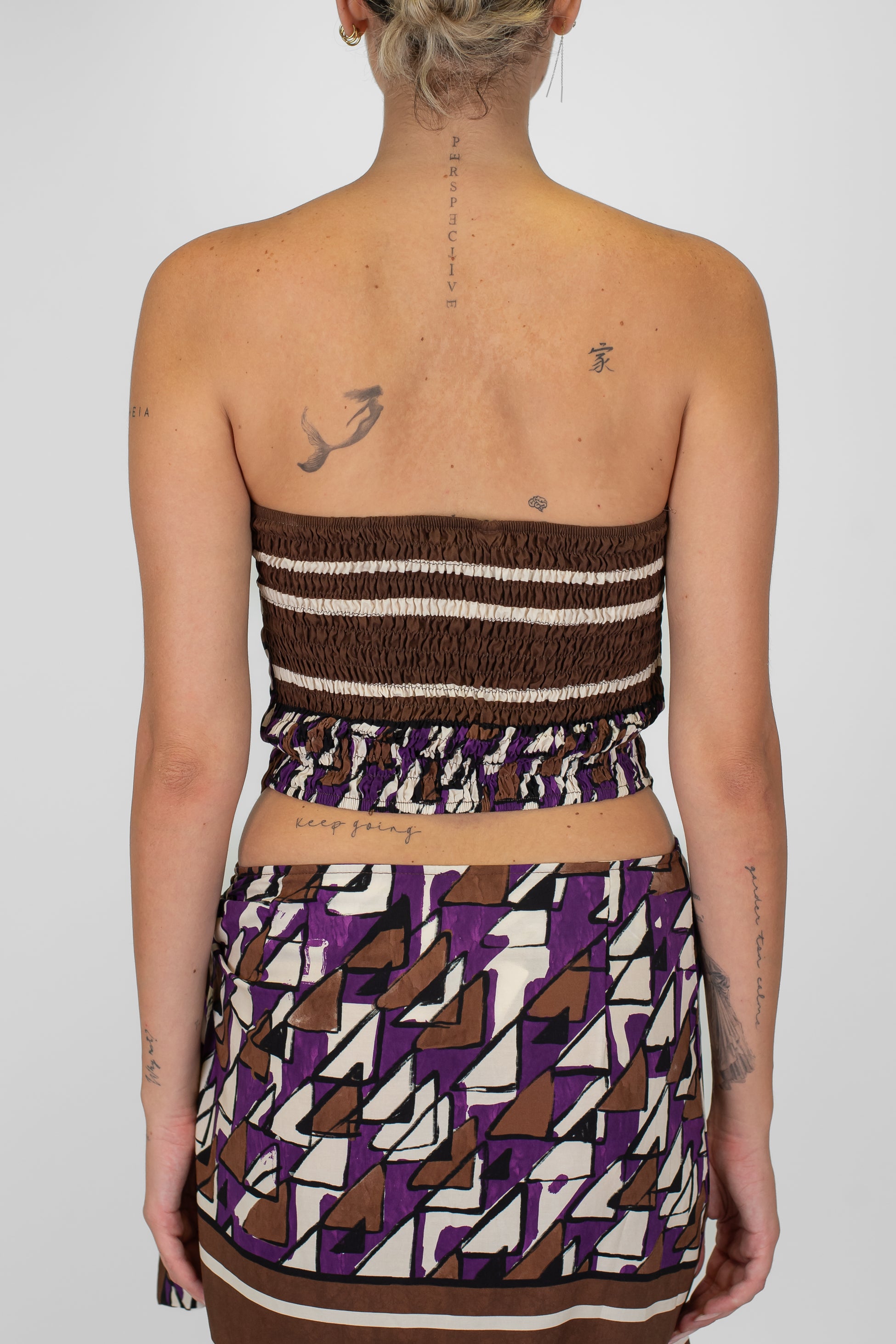 Tensione in - Top foulard fantasia astratta in viscosa