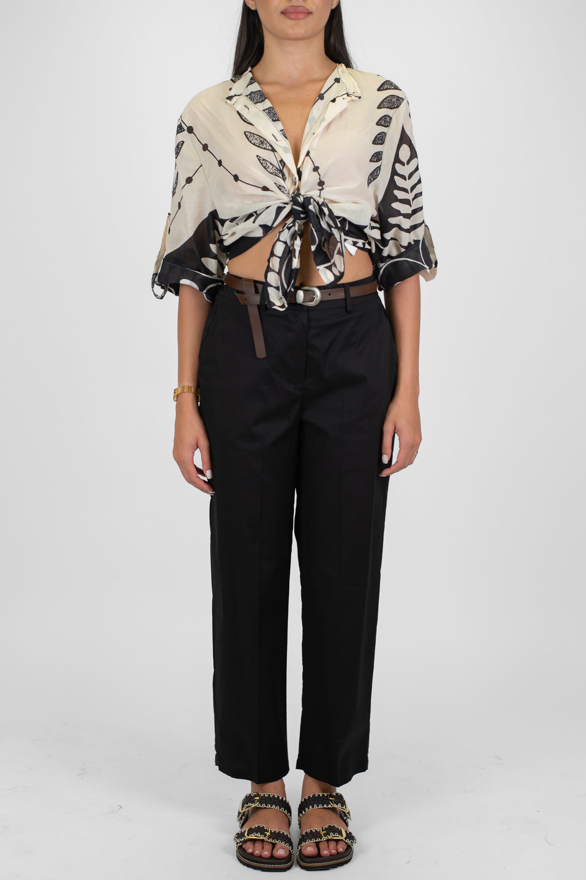 Tensione in - Pantalone regoular chino in tela paracadute