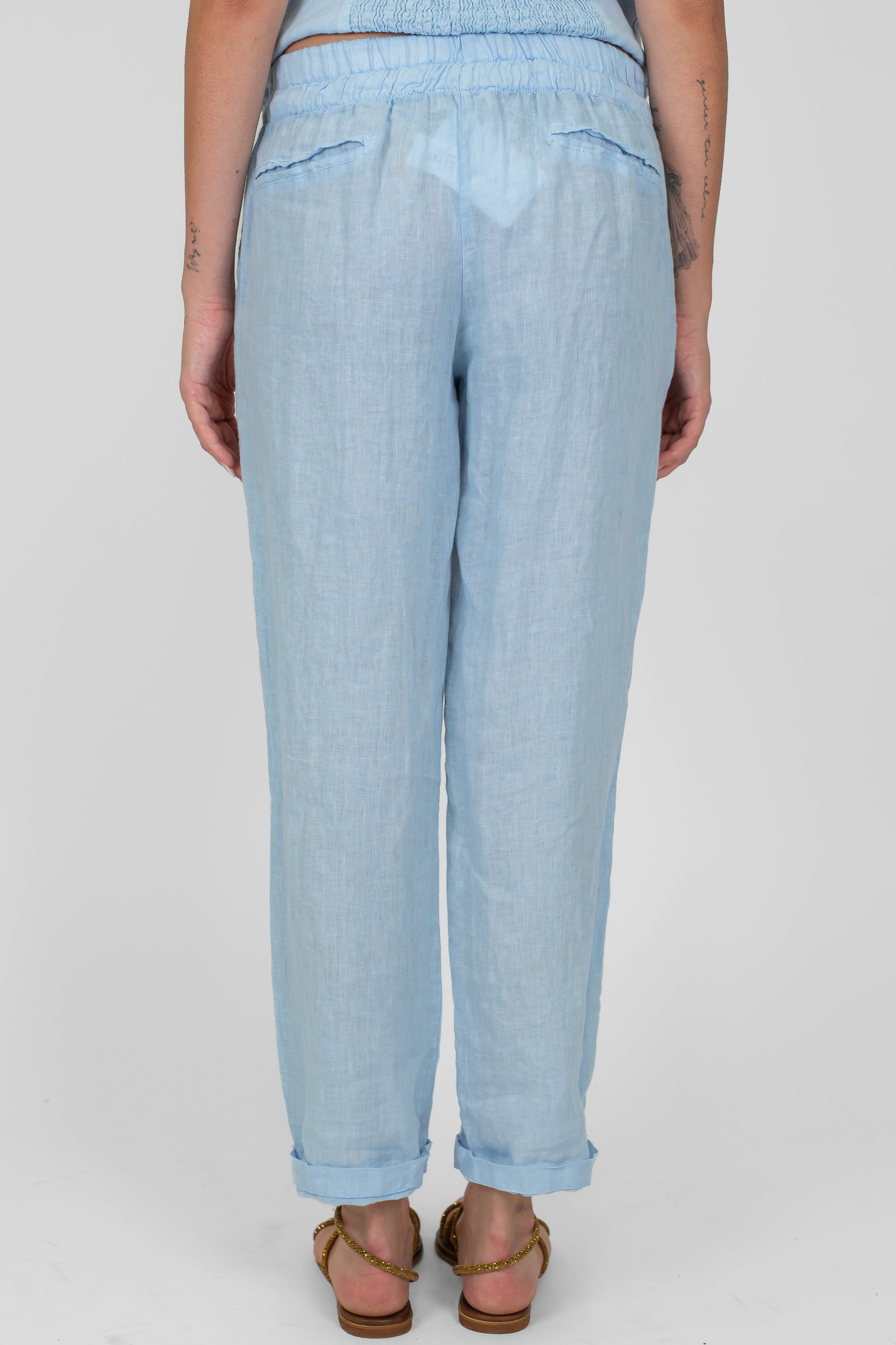 Motel - Pantalaccio regular in pure lino