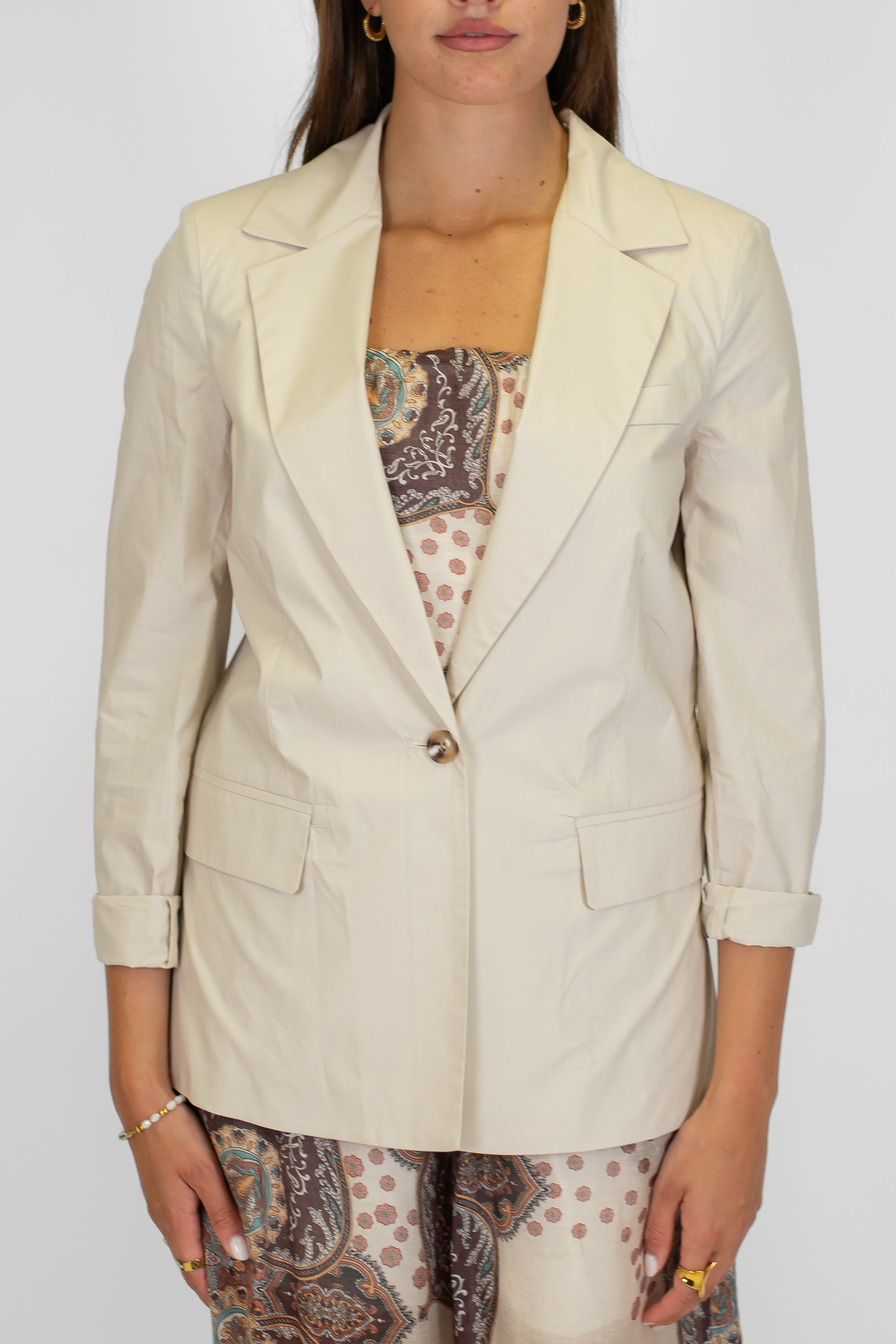 Tensione in - Giacca monopetto in cotone leggero