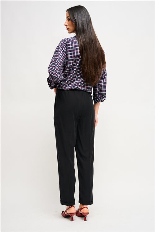 Maryley - Pantalone sigaretta con coulisse