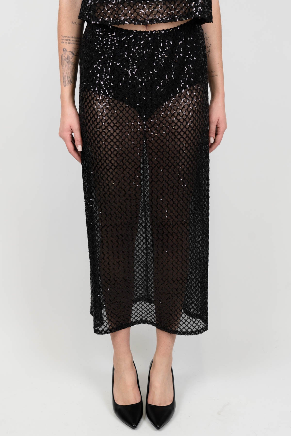 Haveone - Gonna rete con paillettes e culotte