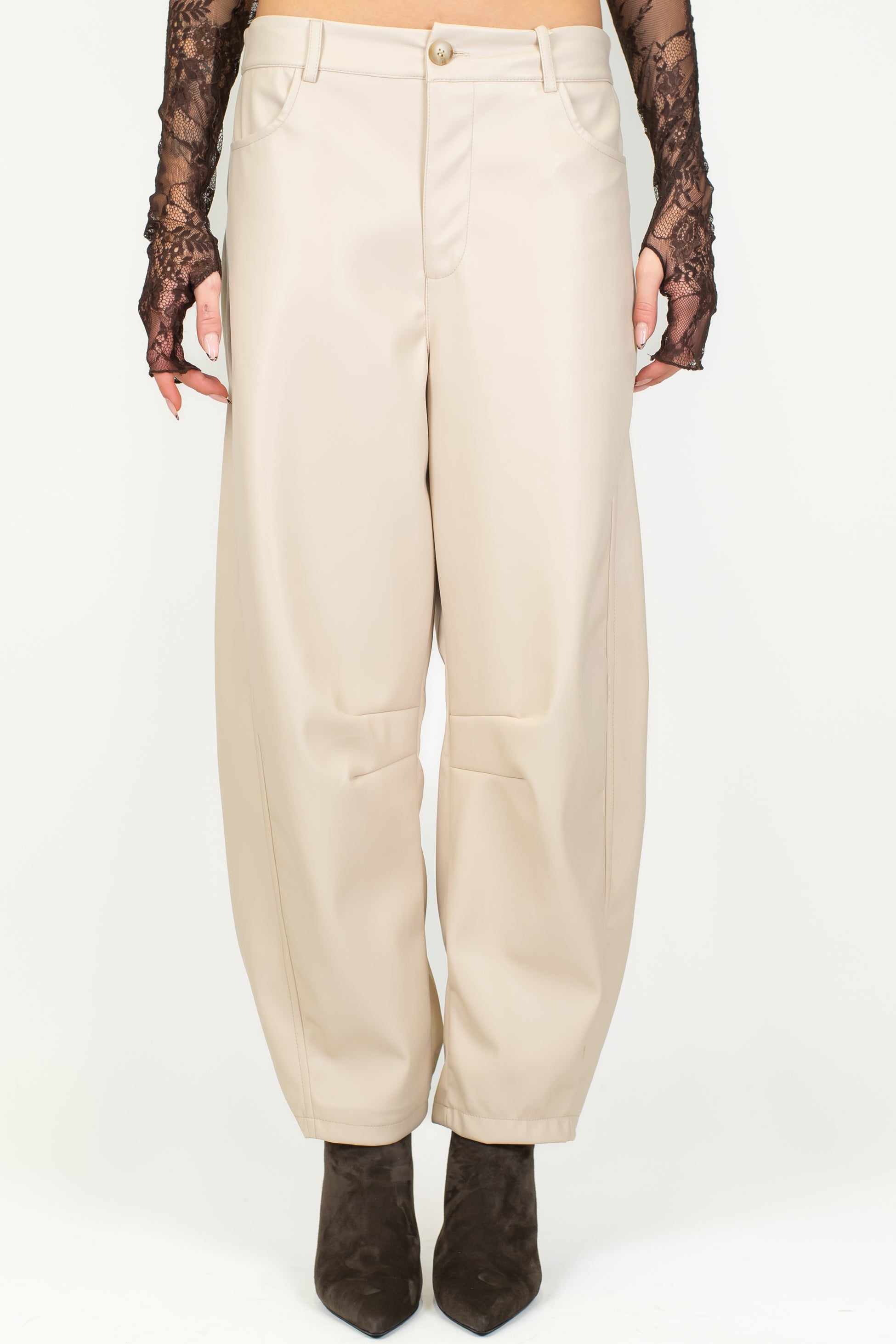 Haveone - Pantalone Balloon in ecopelle