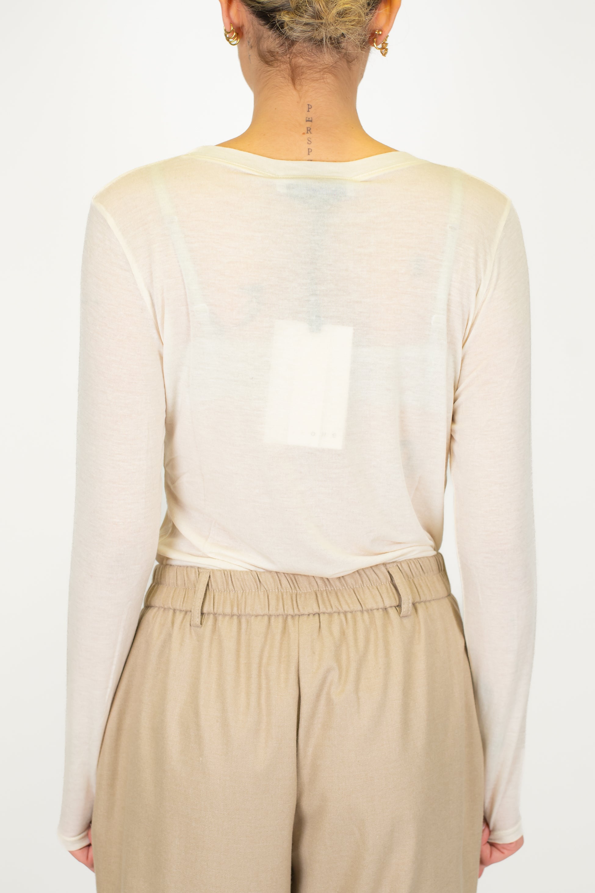 Haveone - Maglia basic girocollo in misto cashmere