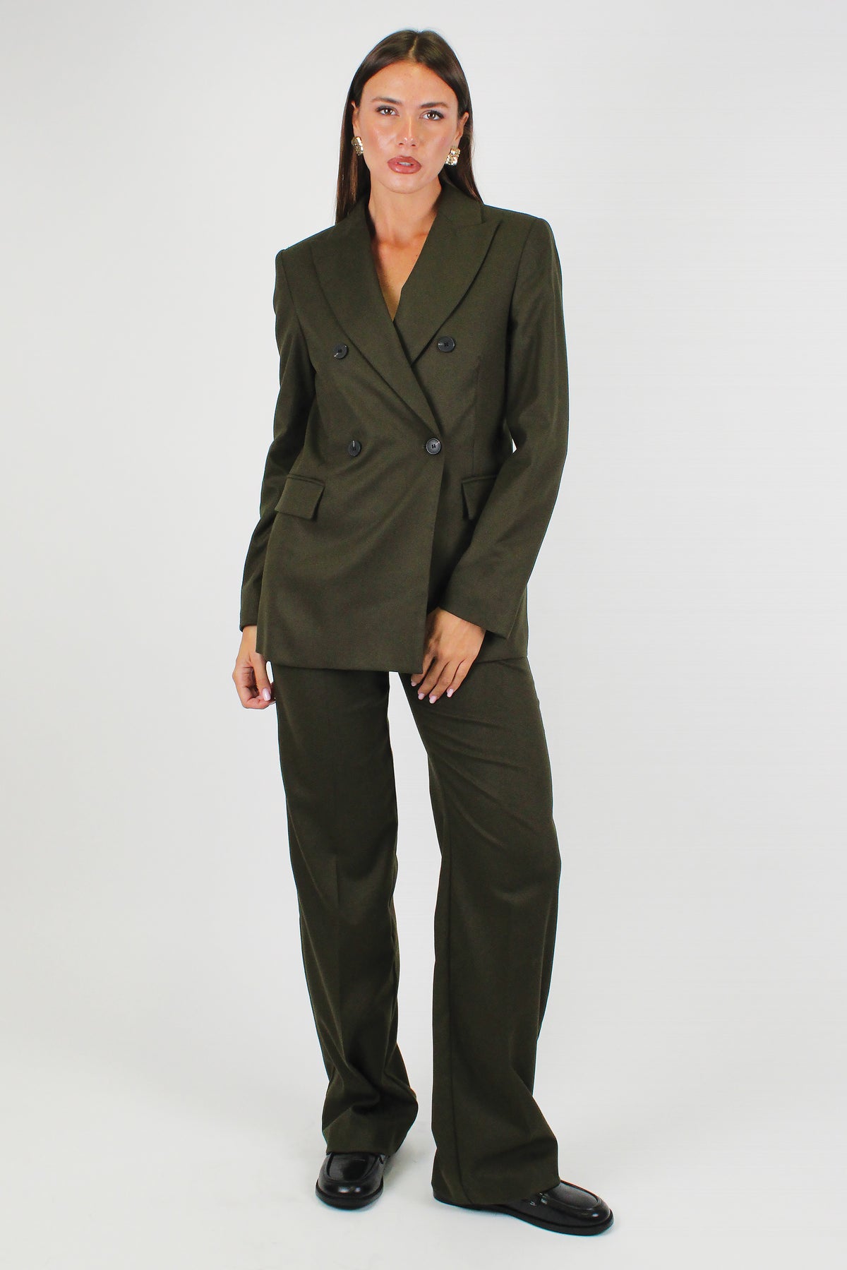 Souvenir - Tailleur con giacca doppiopetto e pantalone regular