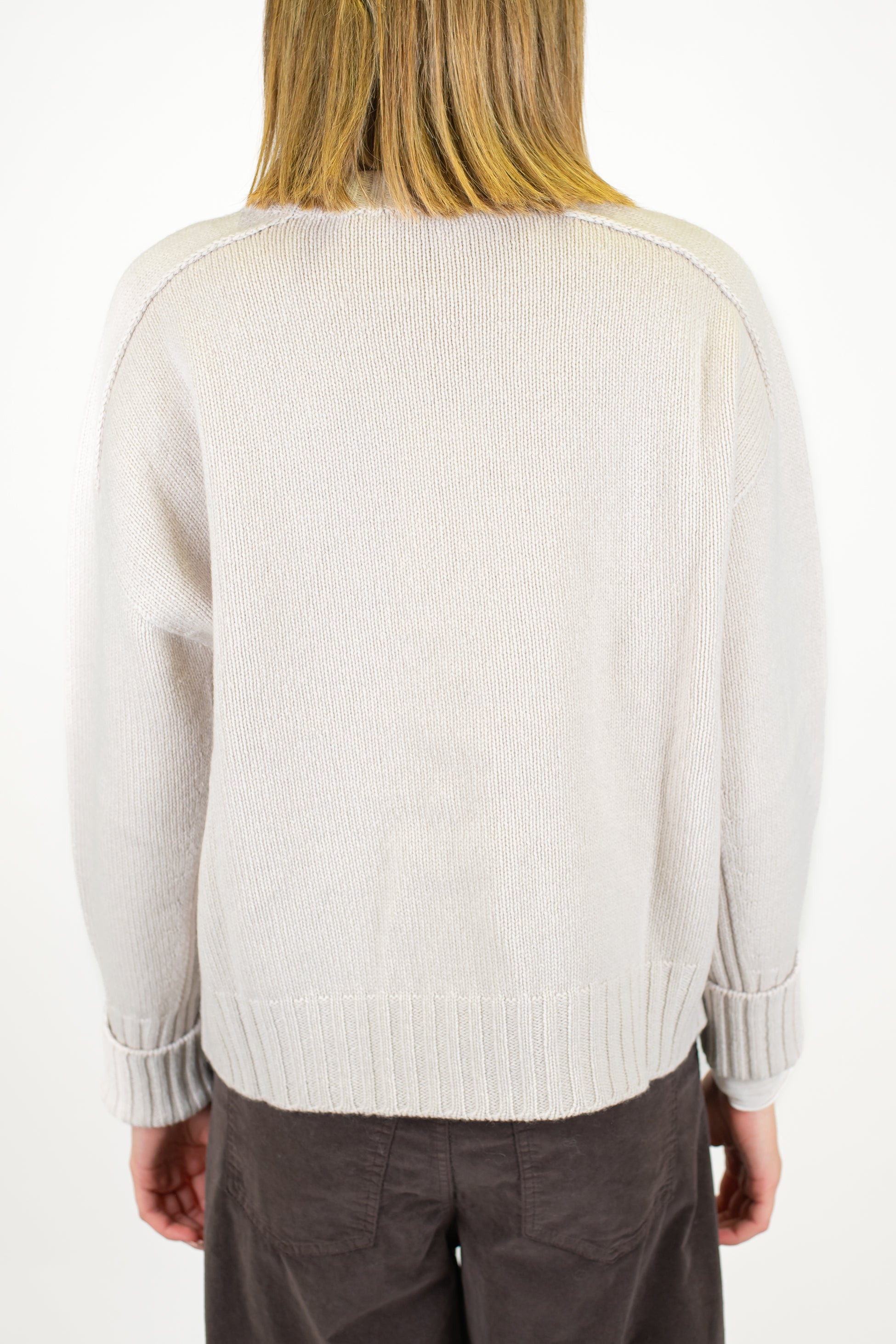 Tensione in - Maglia over in misto lana e cashmere con cuciture a vista